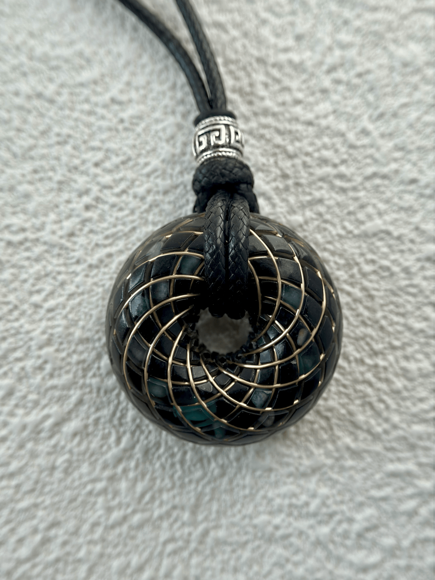 Handmade Rodin Coil Torus Orgonite Pendant Quartz Crystal necklace