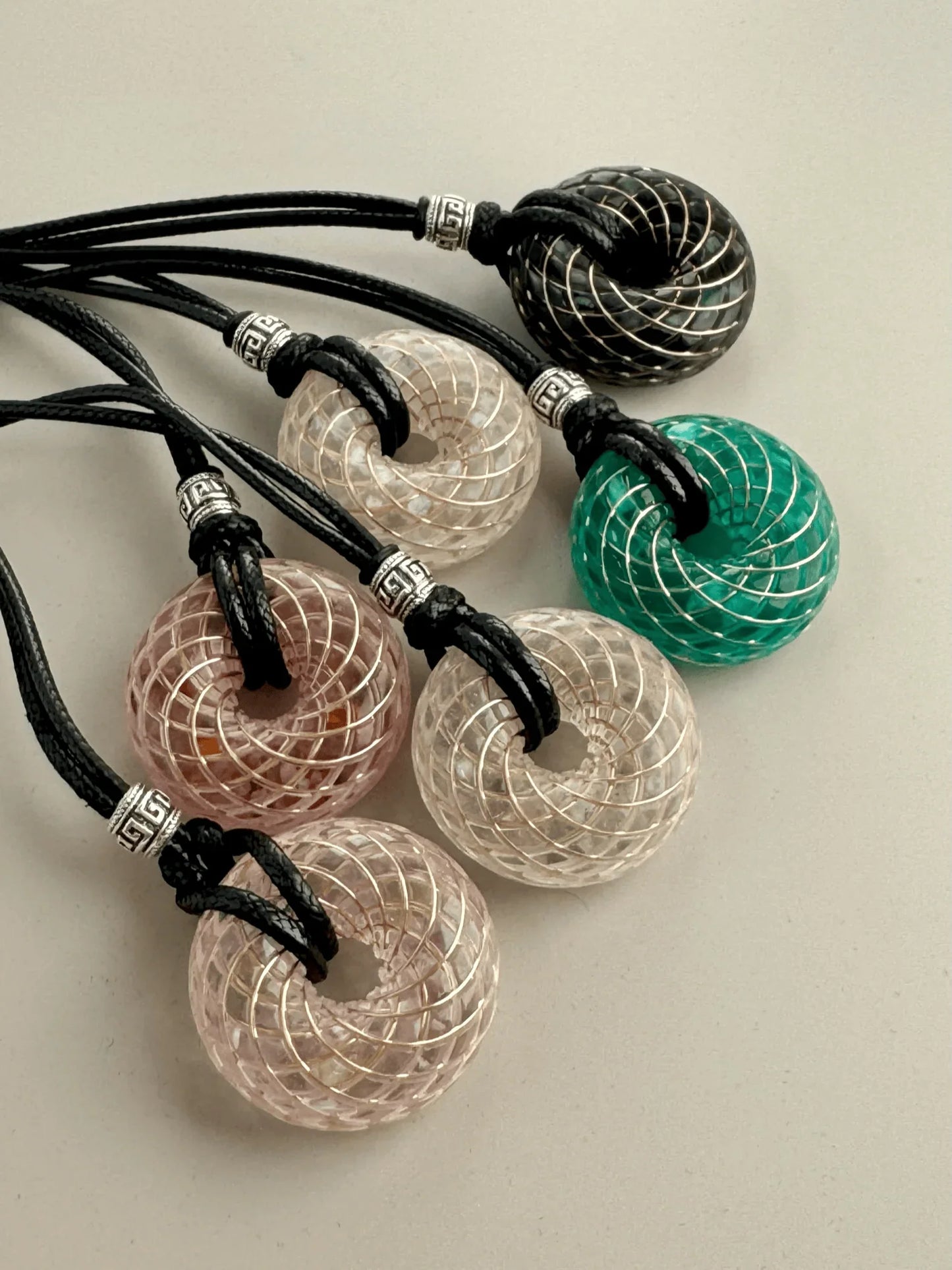 Rodin Coil Torus Orgonite Pendant Quartz Crystal necklace spiritual jewelry gift