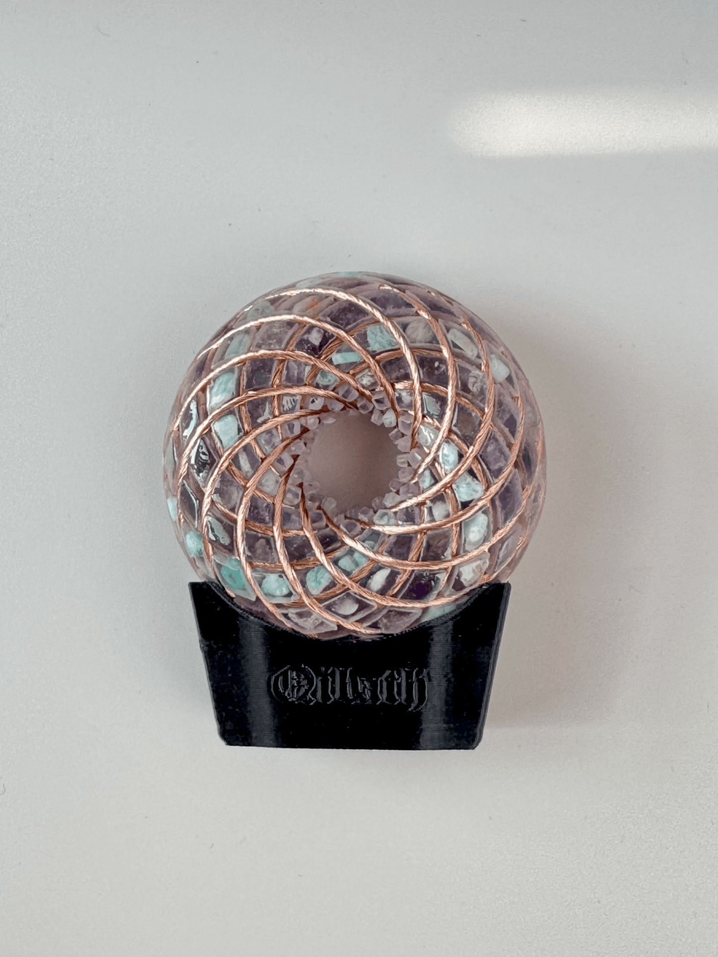 6CM-Handmade Rodin Coil Torus Orgonite Quartz Crystal