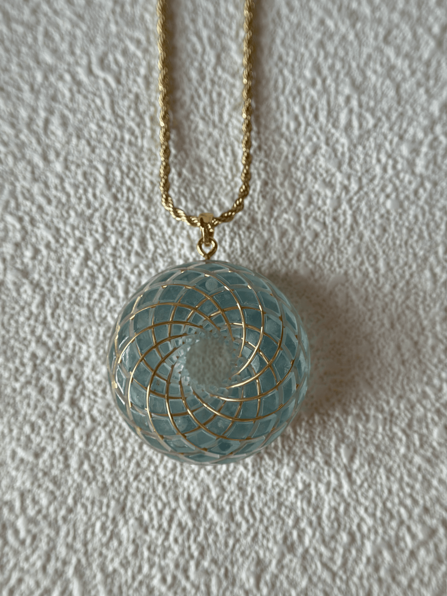 Handmade Rodin Coil Torus Orgonite Pendant Quartz Crystal necklace