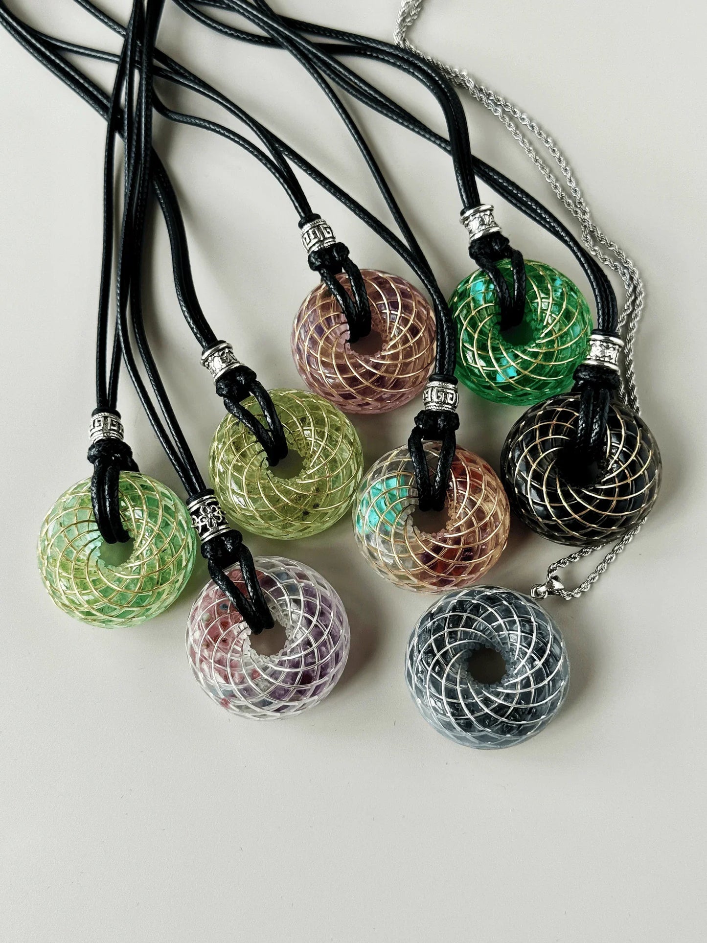 Energy Protection and Chakra Balancing Rodin Coil Torus Orgonite Pendant necklace