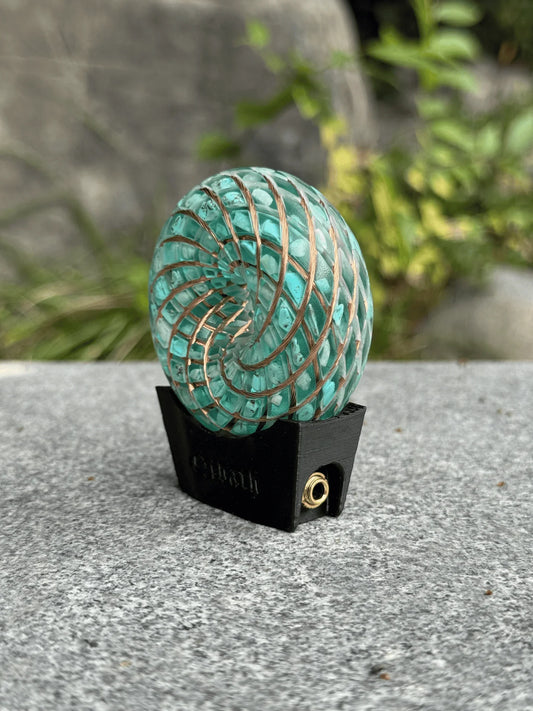 6CM-Handmade Rodin Coil Torus Orgonite Quartz Crystal | Inlaid Crystals Amazonite, Amethyst, Turquoise