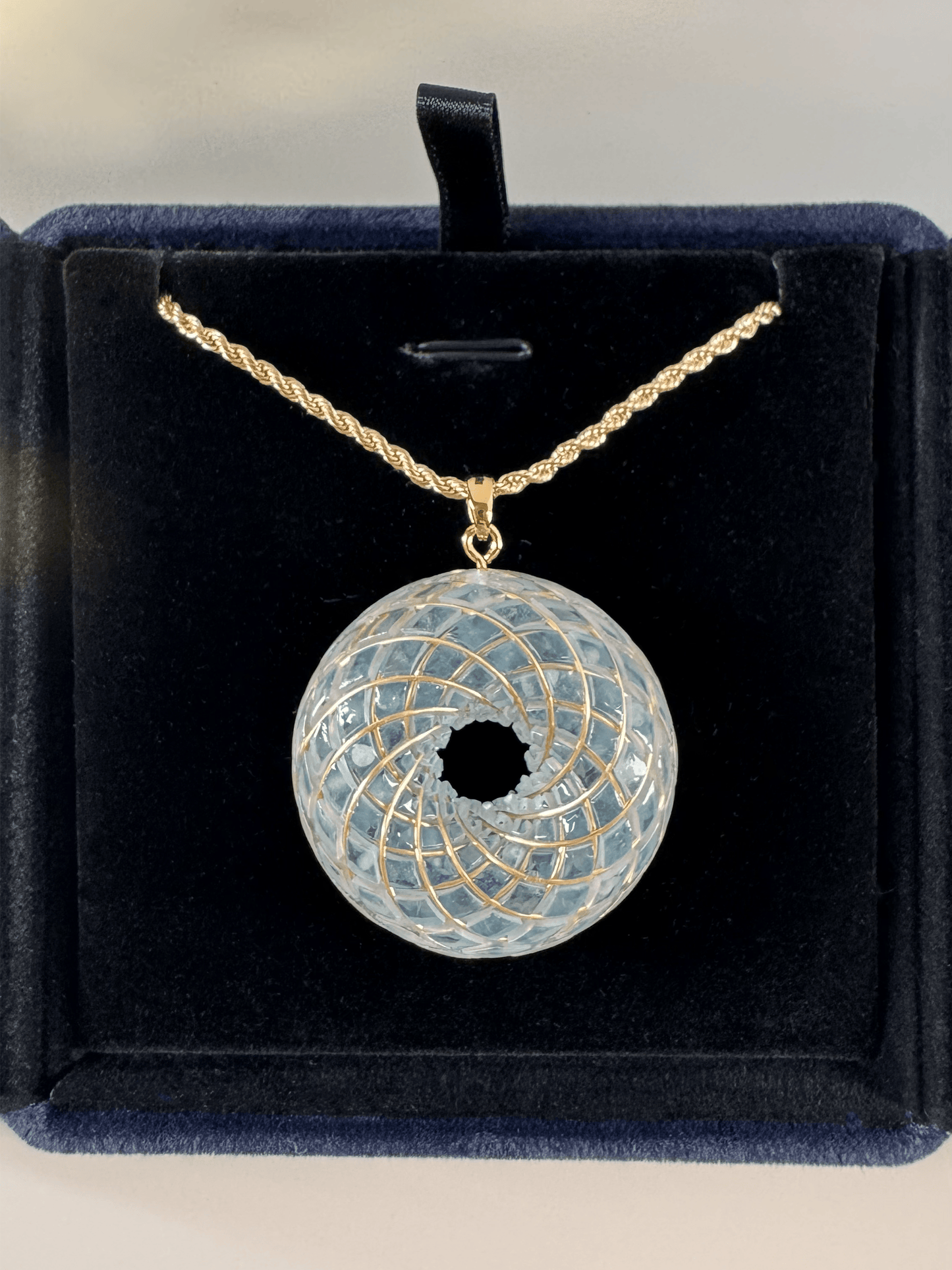 Handmade Rodin Coil Torus Orgonite Pendant Quartz Crystal necklace