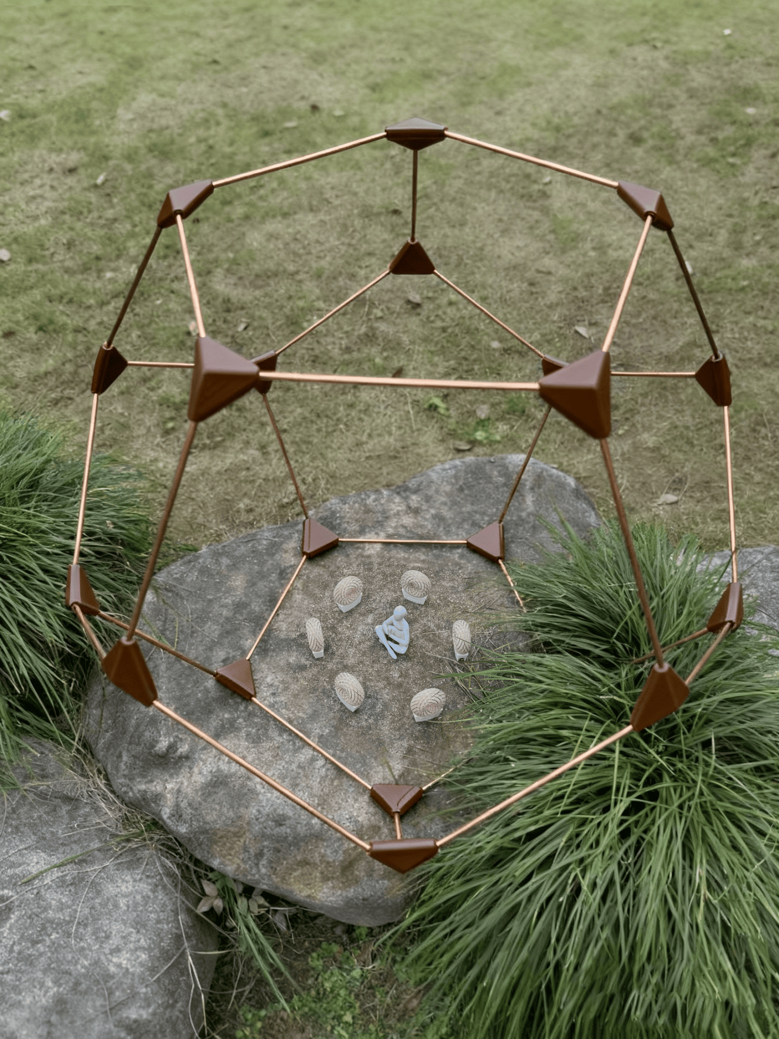 Sacred Geometry Rodin Coil Array | Pyramid Platonic Solid Energy Matrix | Meditation & Reiki Support Tool