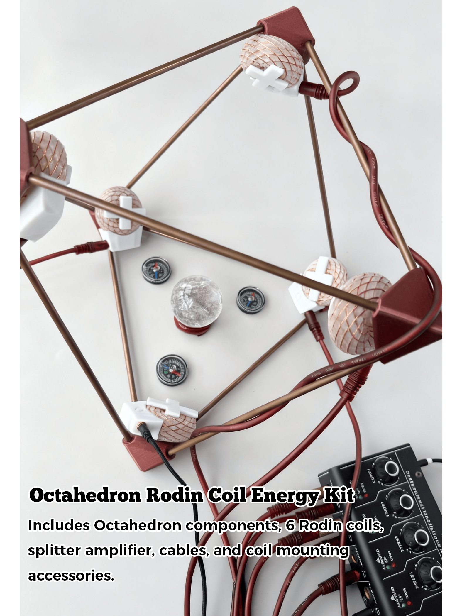 Sacred Geometry Rodin Coil Array | Pyramid Platonic Solid Energy Matrix | Meditation & Reiki Support Tool