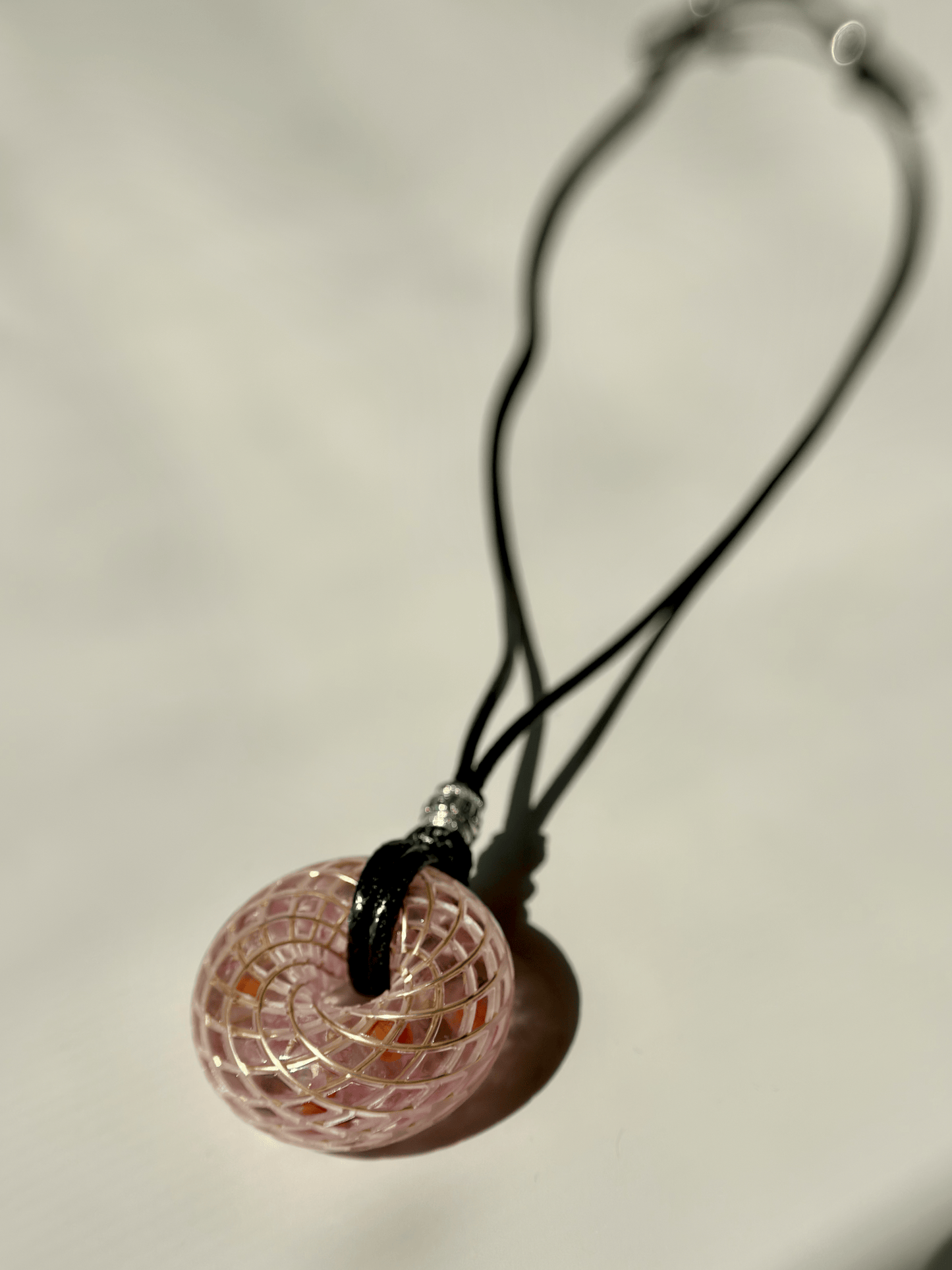 Handmade Rodin Coil Torus Orgonite Pendant Quartz Crystal necklace