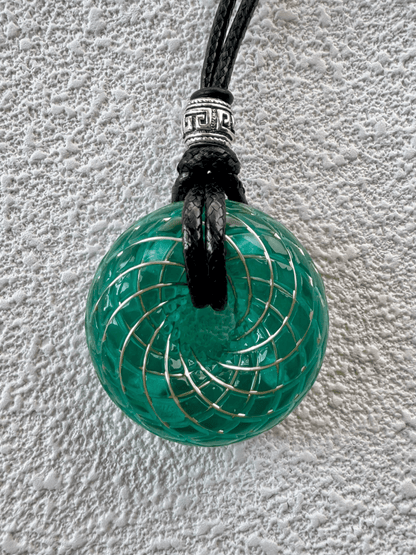 Handmade Rodin Coil Torus Orgonite Pendant Quartz Crystal necklace