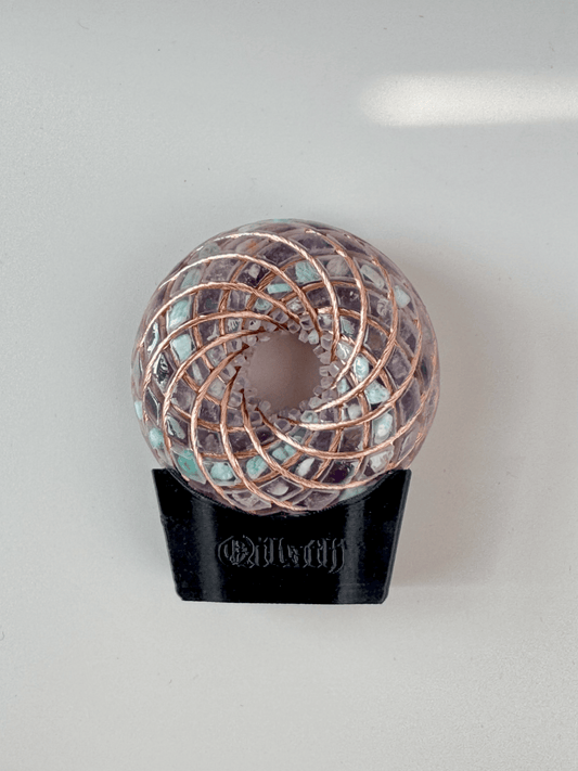 6CM-Handmade Rodin Coil Torus Orgonite Quartz Crystal