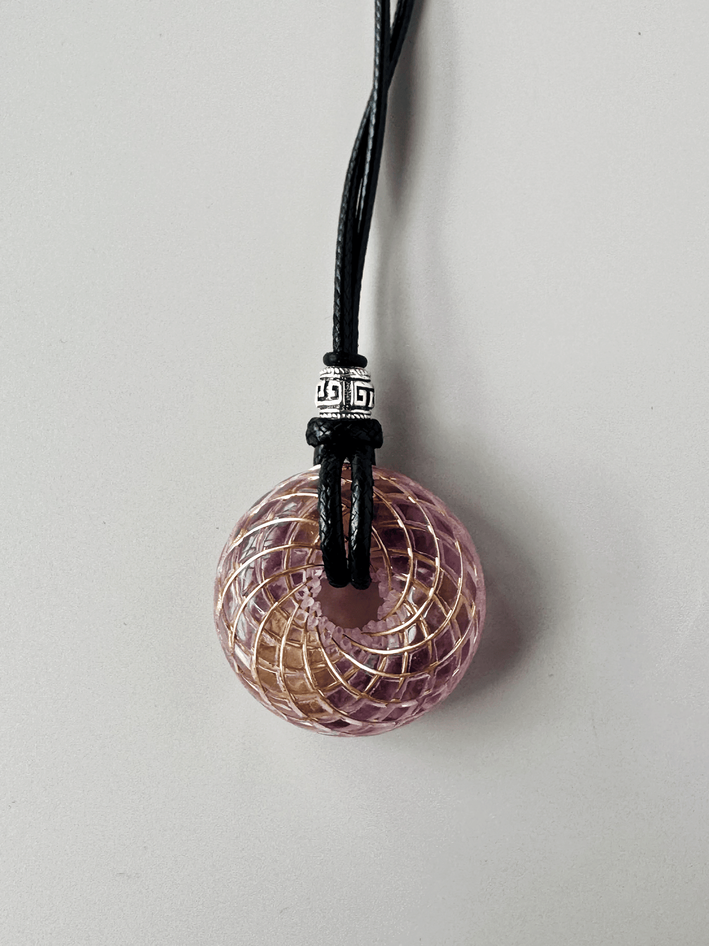 Handmade Rodin Coil Torus Orgonite Pendant Quartz Crystal necklace | Energy Protection and Chakra Balancing