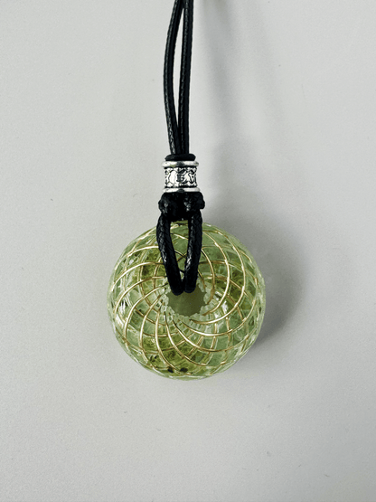 Handmade Rodin Coil Torus Orgonite Pendant Quartz Crystal necklace | Energy Protection and Chakra Balancing