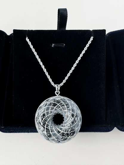 Handmade Rodin Coil Torus Orgonite Pendant Quartz Crystal necklace | Energy Protection and Chakra Balancing