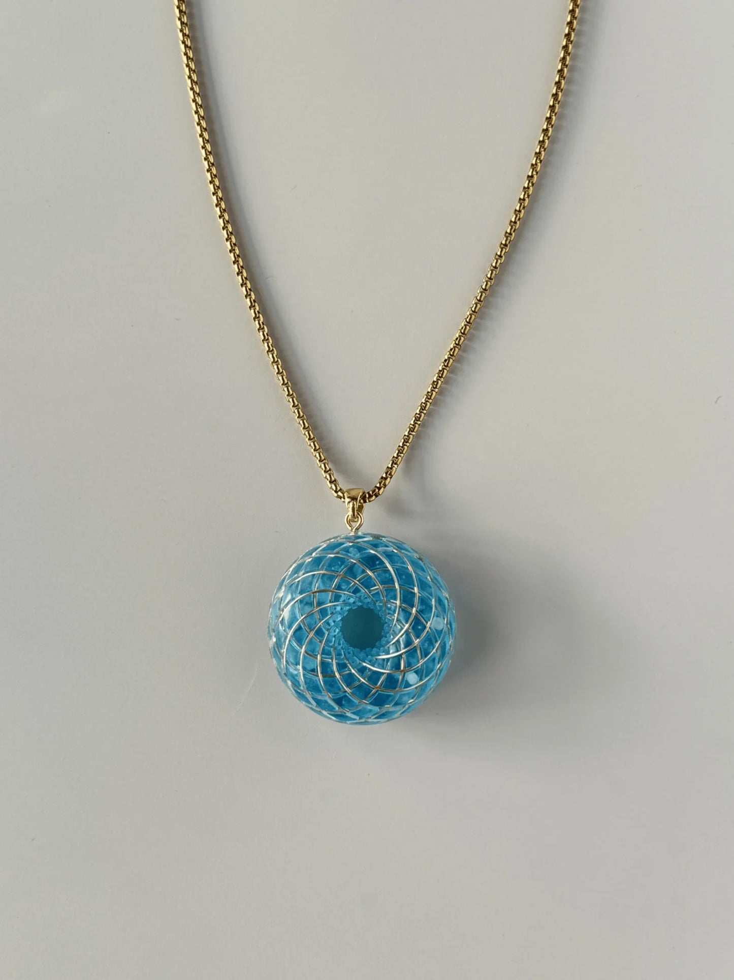 spiritual gift Rodin Coil Torus Orgonite Pendant Quartz Crystal necklace flower of life