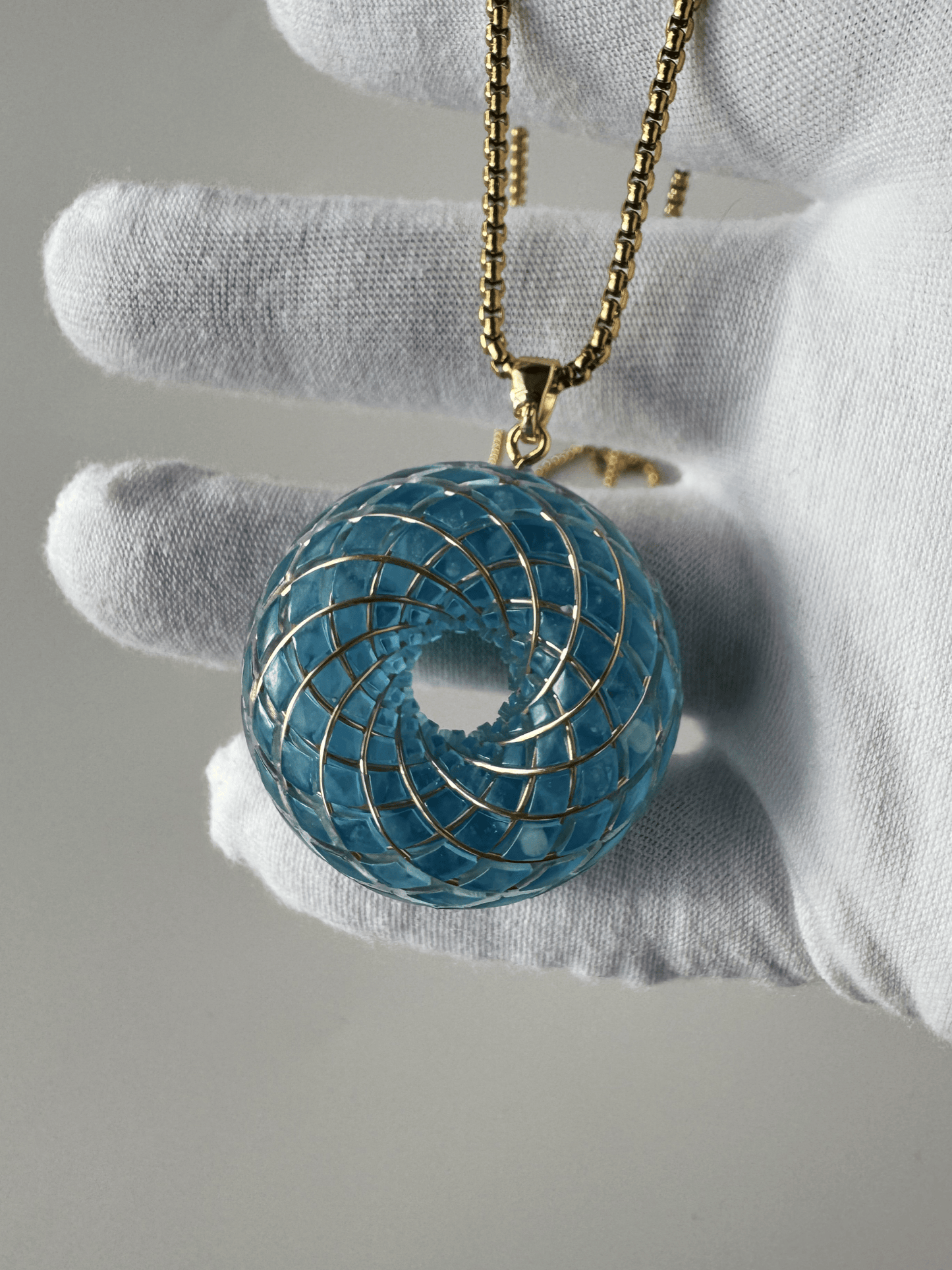 spiritual gift Rodin Coil Torus Orgonite Pendant Quartz Crystal necklace flower of life