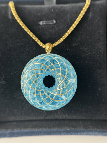 spiritual gift Rodin Coil Torus Orgonite Pendant Quartz Crystal necklace flower of life