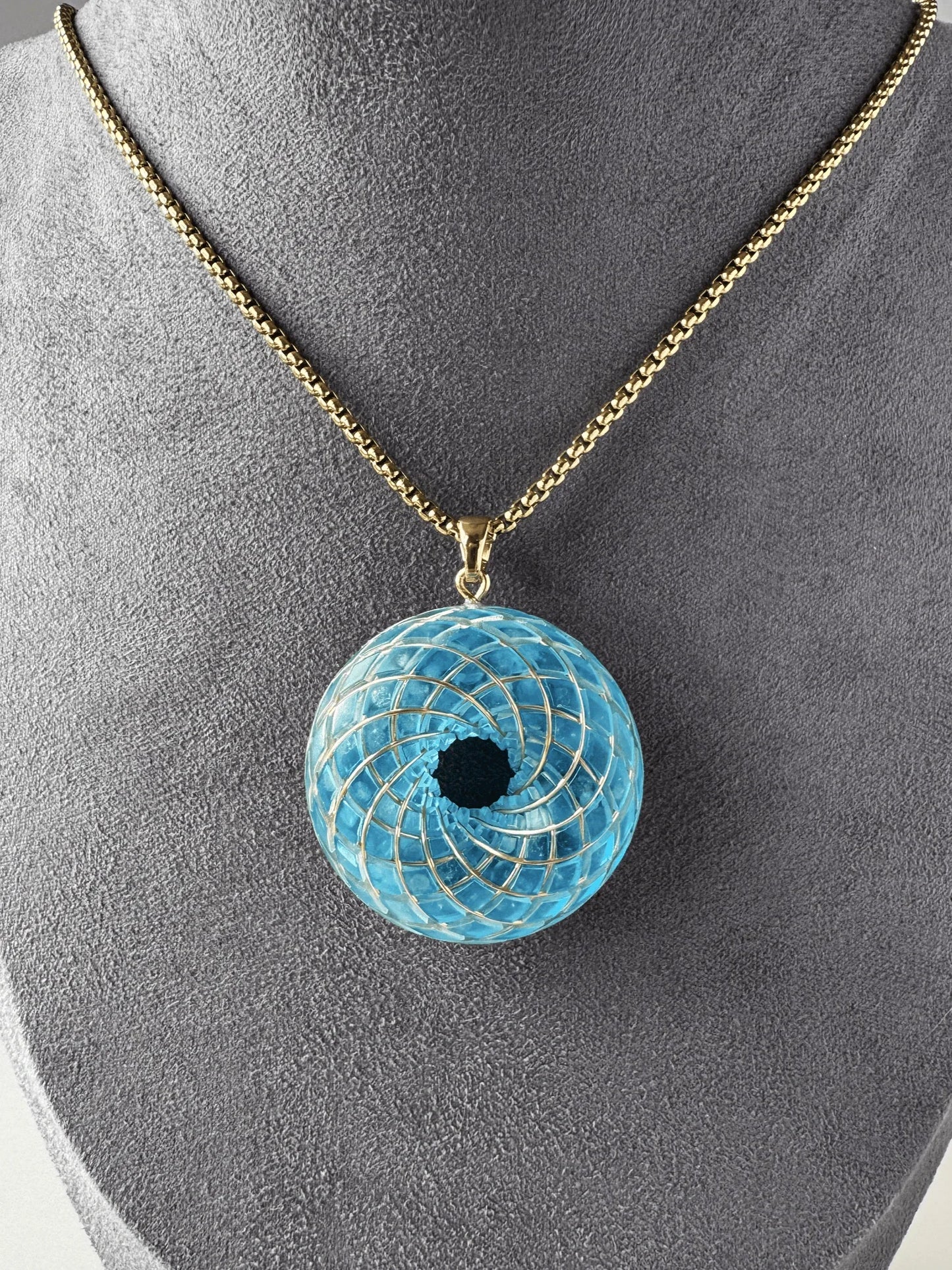 spiritual gift Rodin Coil Torus Orgonite Pendant Quartz Crystal necklace flower of life
