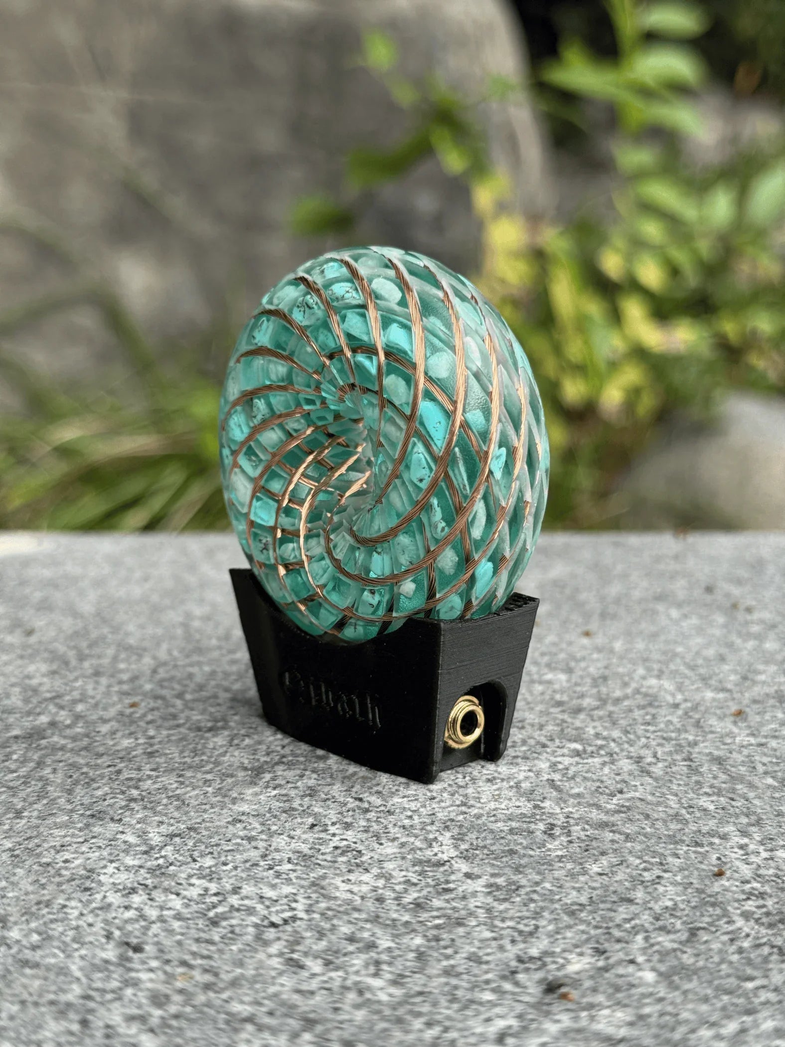 6CM-Handmade Rodin Coil Torus Orgonite Quartz Crystal | Inlaid Crystals Amazonite, Amethyst, Turquoise