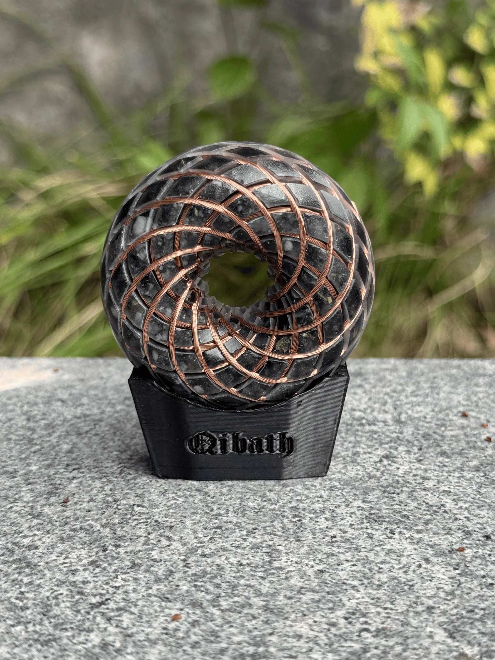 6CM-Handmade Rodin Coil Torus Orgonite Quartz Crystal | Inlaid Crystals  Moonstone, Obsidian