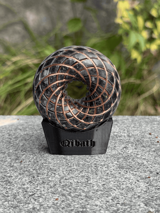 6CM-Handmade Rodin Coil Torus Orgonite Quartz Crystal | Inlaid Crystals  Moonstone, Obsidian