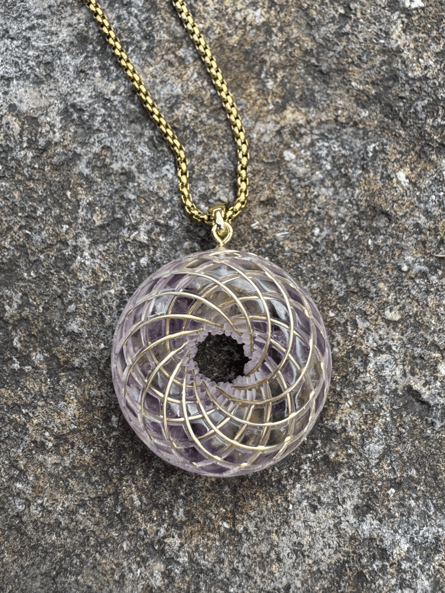 Spiritual Gift Handmade Rodin Coil Torus Orgonite Pendant necklace