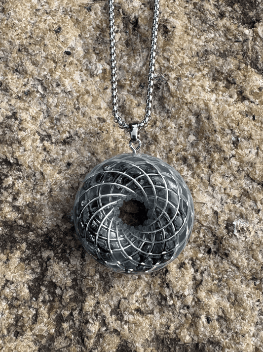 Energy Protection and Chakra Balancing Rodin Coil Torus Orgonite Pendant necklace