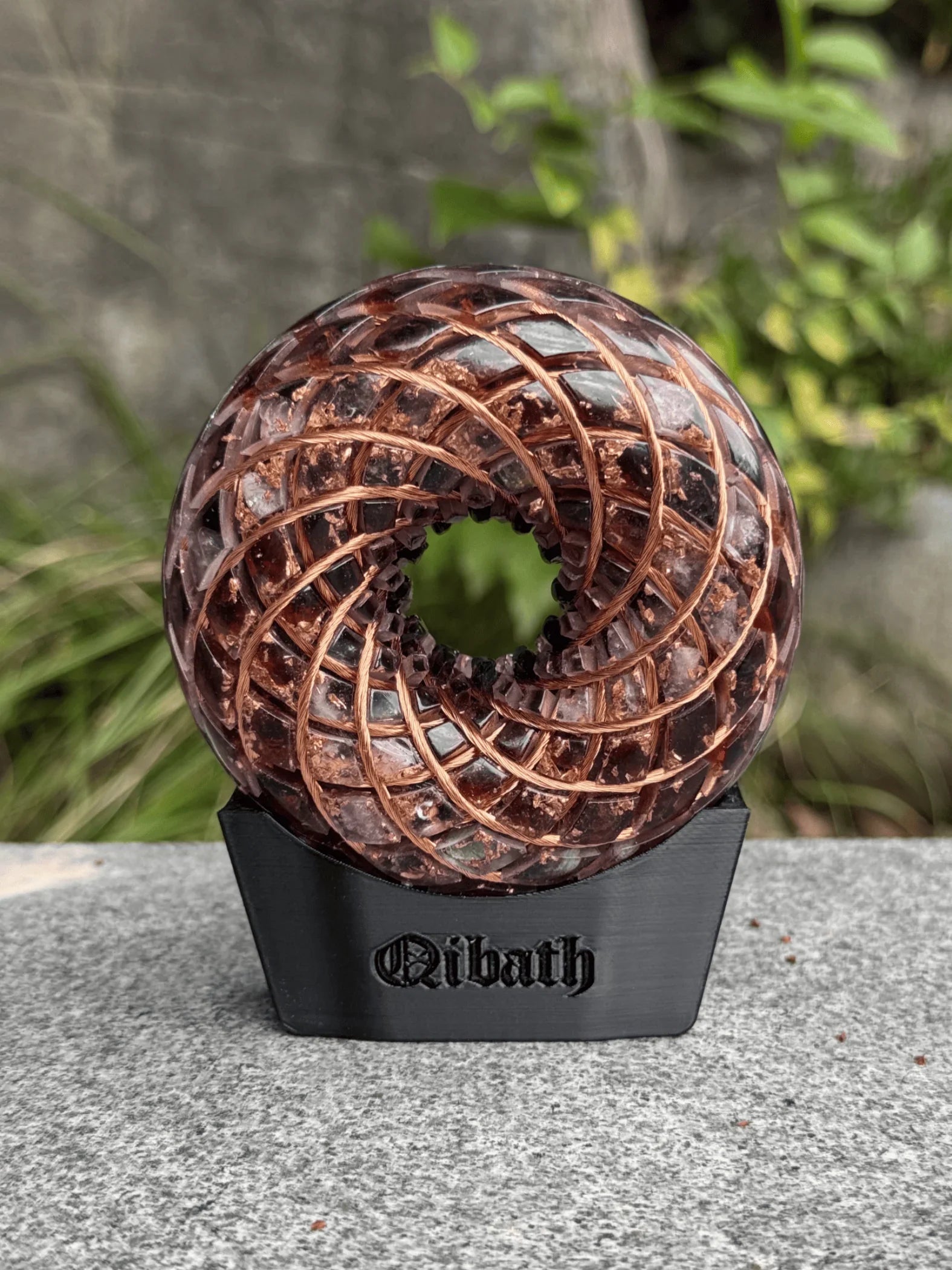 9CM- Handmade Rodin Coil Torus Orgonite Quartz Crystal