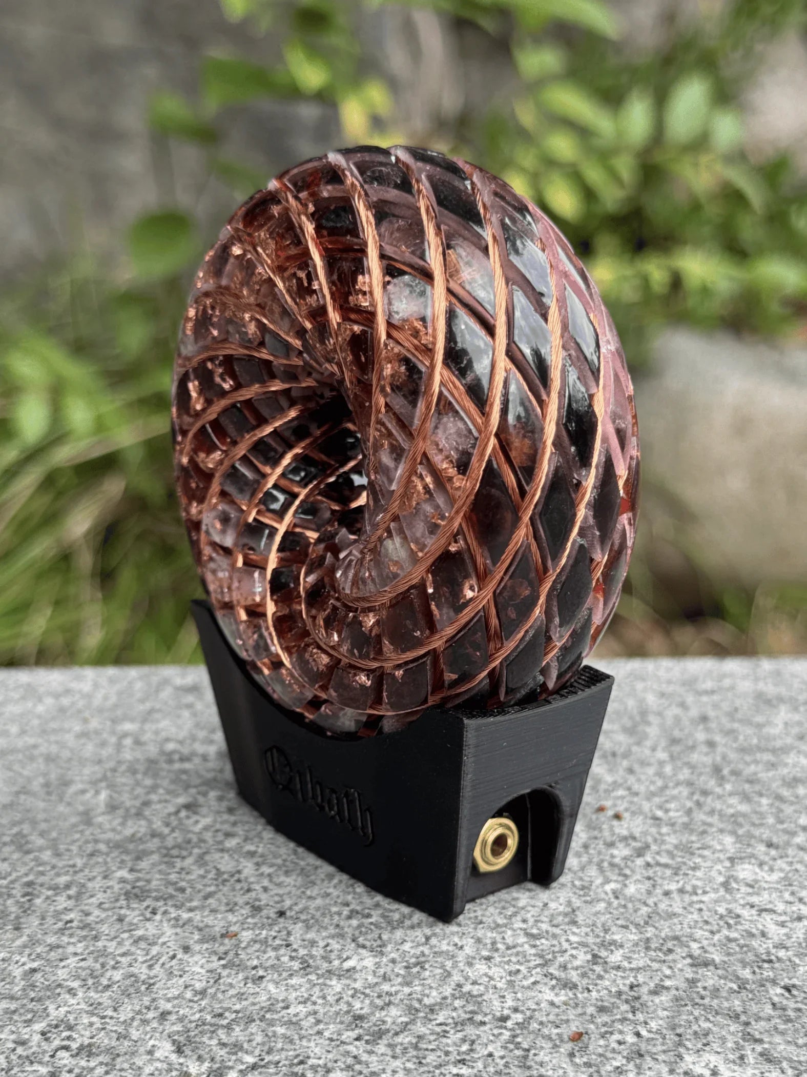 9CM- Handmade Rodin Coil Torus Orgonite Quartz Crystal