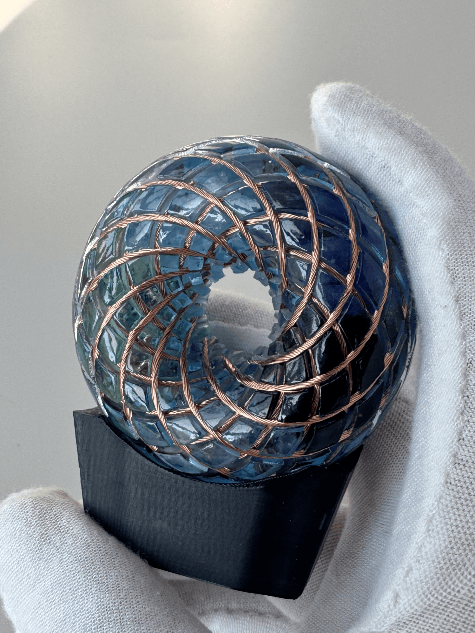 6CM-Handmade Rodin Coil Torus Orgonite vortex energy meditate frequency tools scalar waves