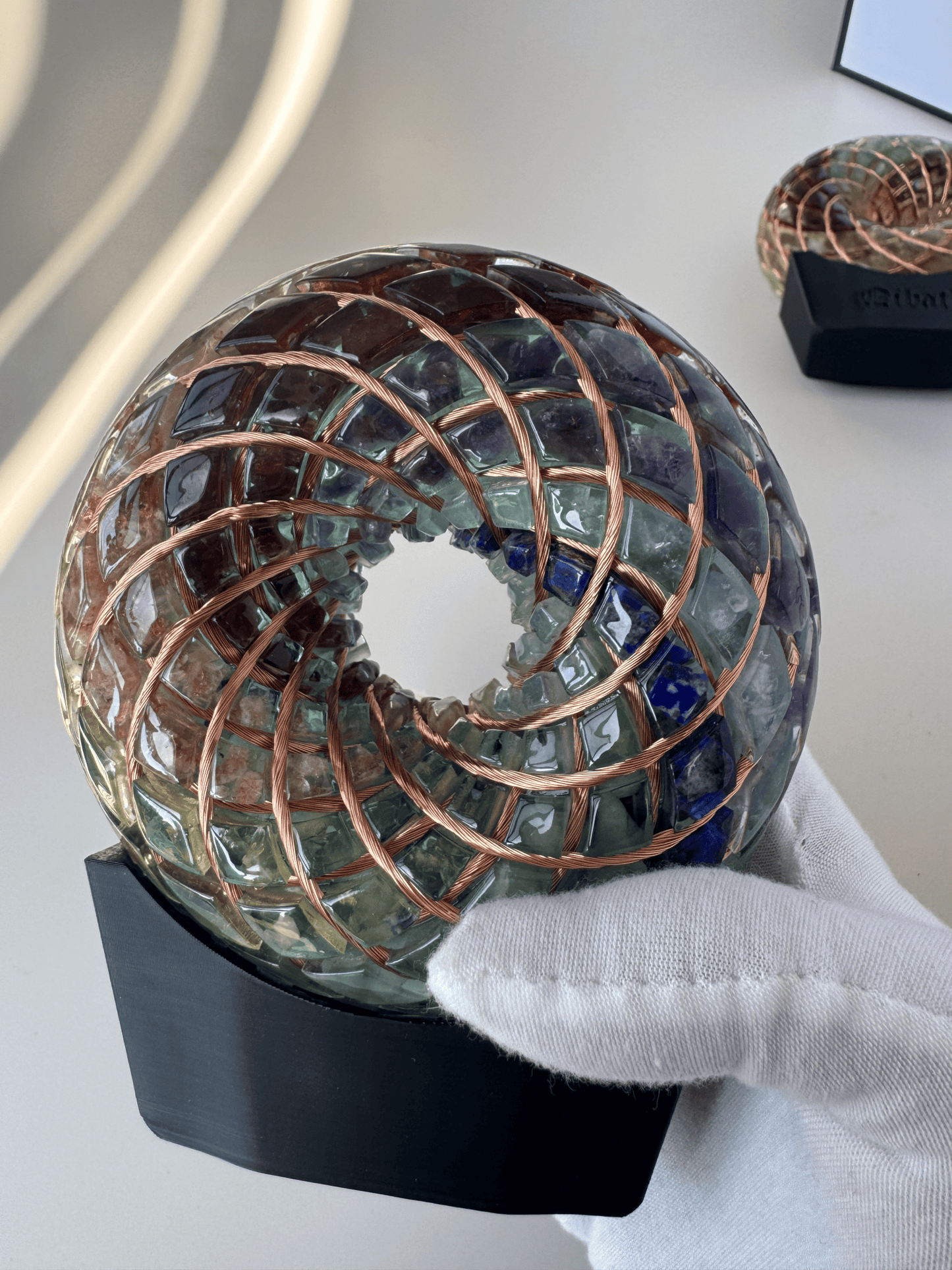 Custom made Torus Orgone Rodin Coil 7 Chakra Energy Generator vortex kit Meditation Healing PEMF device