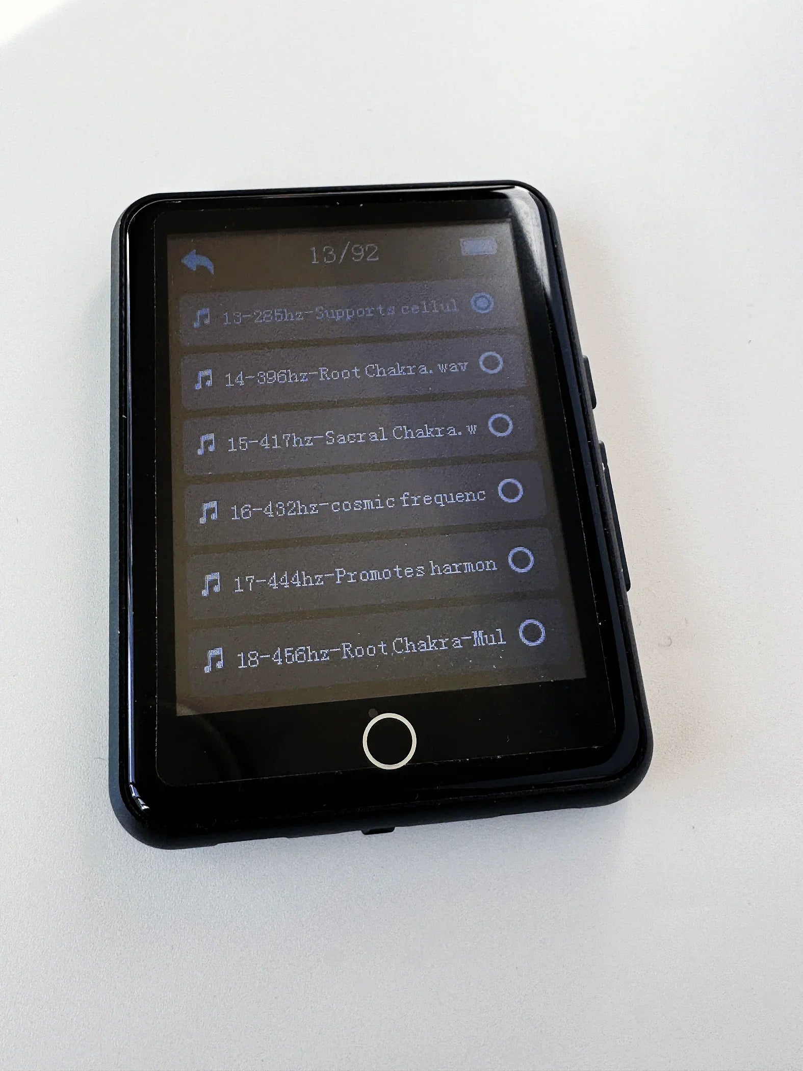 Upgrade options, Bluetooth Audio Player Includes 90 commonly used frequency files