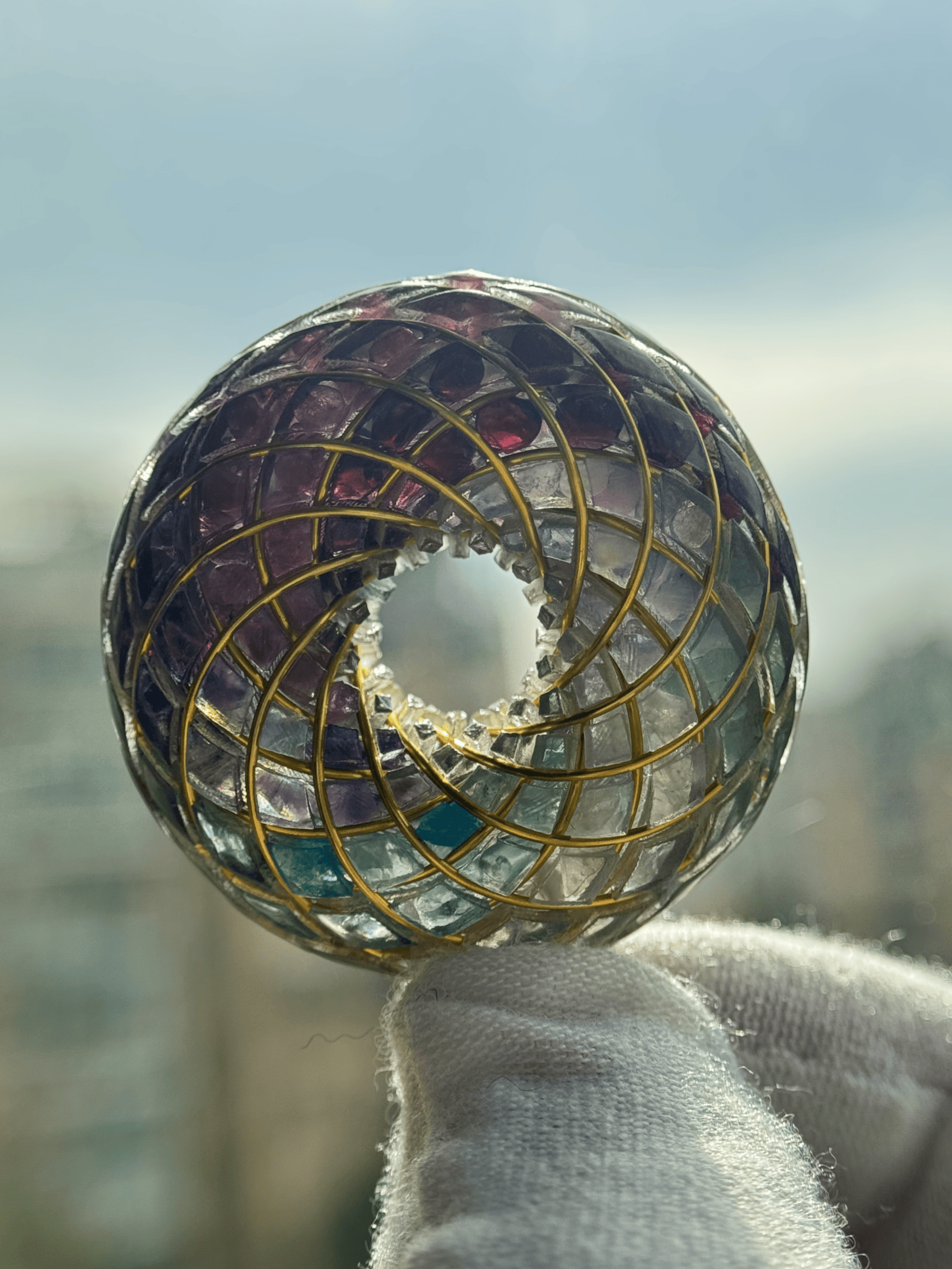 Spiritual gift Rodin Coil Torus Orgone Pendant Quartz Crystal necklace flower of life