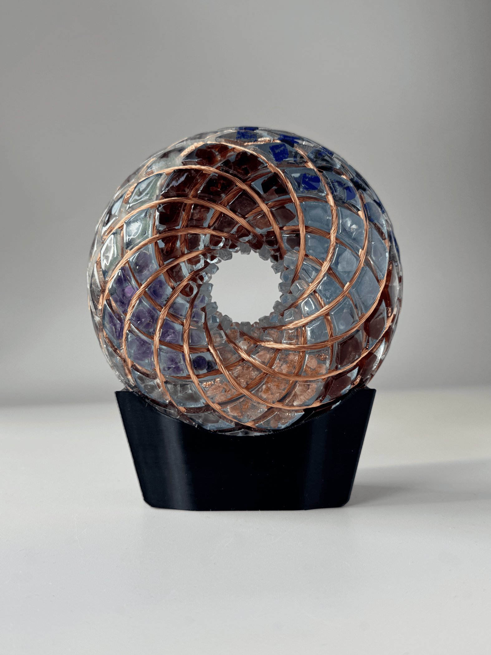 4.72inches Torus Orgone Rodin Coil 7 Chakra Energy Generator vortex kit Meditation Healing PEMF device