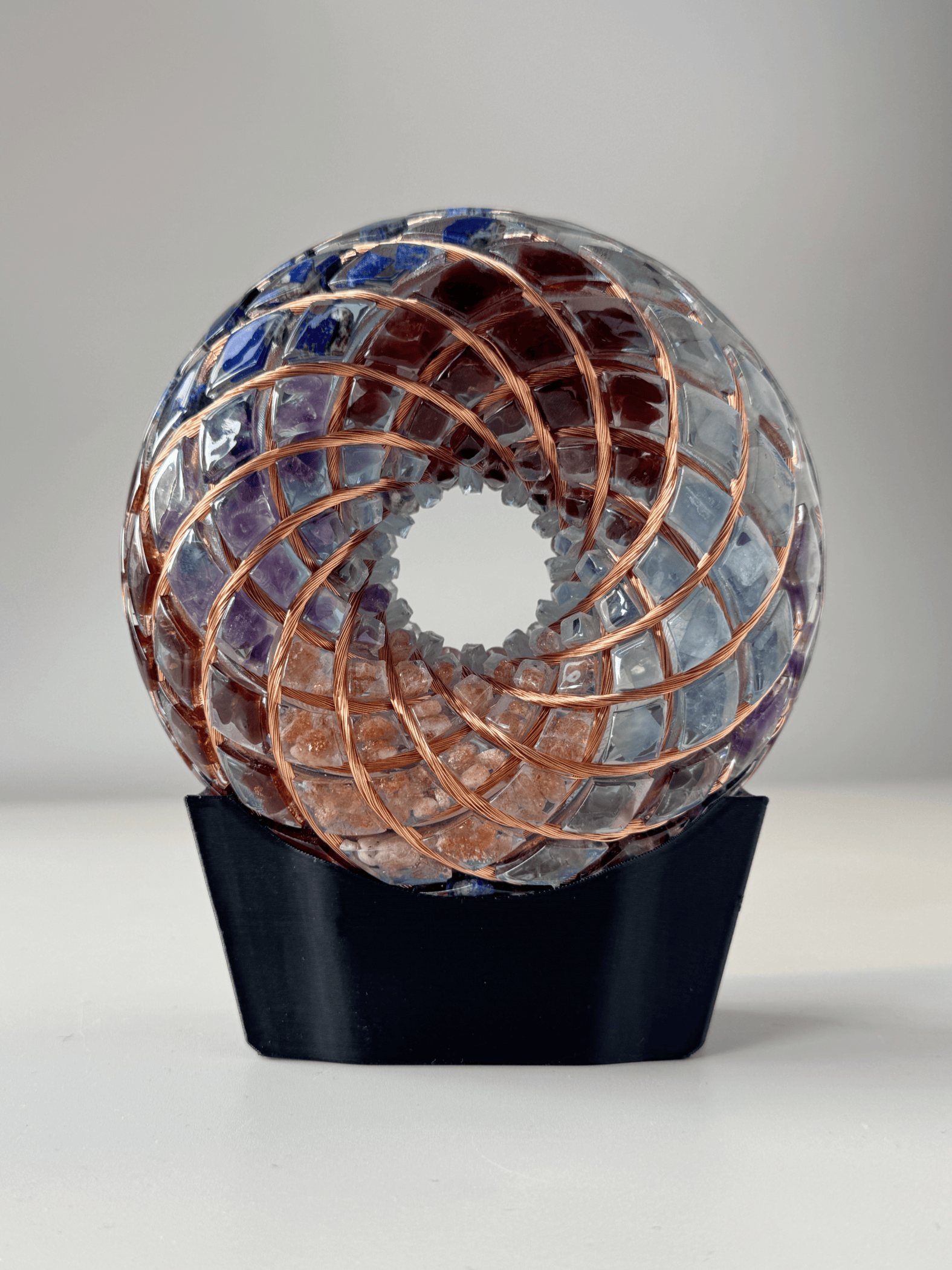 4.72inches Torus Orgone Rodin Coil 7 Chakra Energy Generator vortex kit Meditation Healing PEMF device