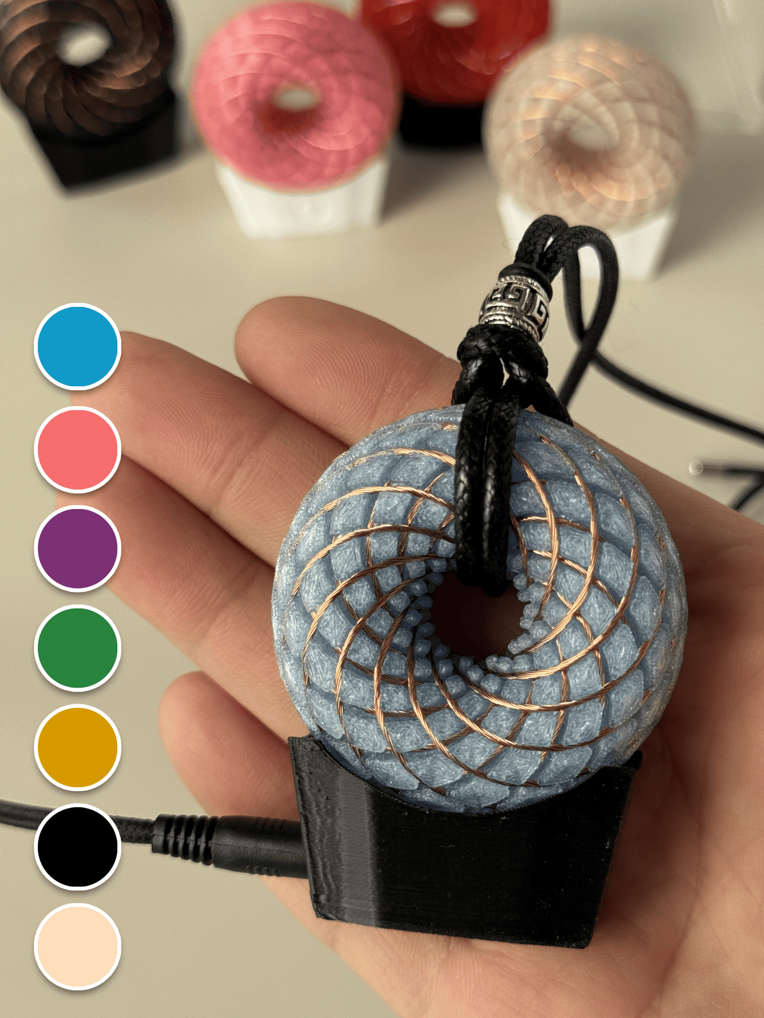 Custom Handmade Rodin Coil Model | Frequency tool | Personalized Toroid Field PEMF Generator