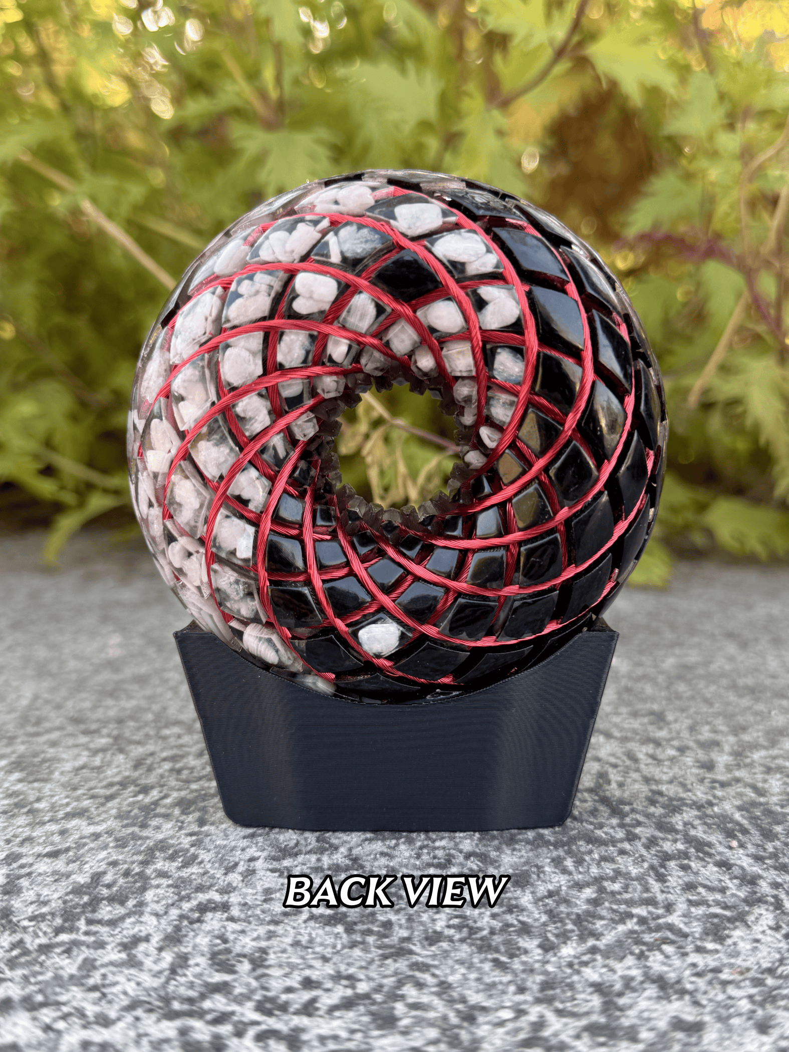 9CM- Yin Yang Rodin Coil Torus Orgonite Quartz Crystal