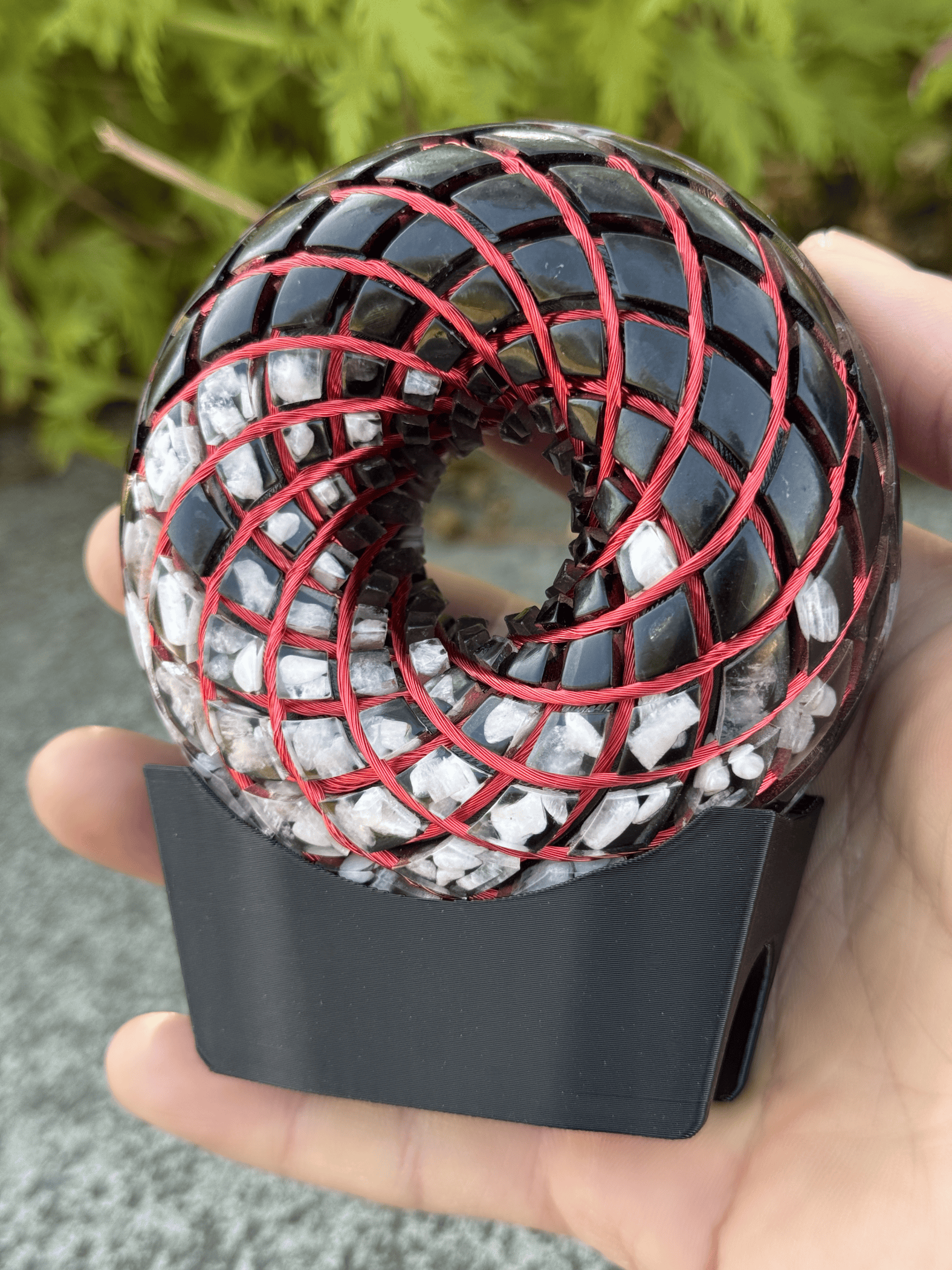 9CM- Yin Yang Rodin Coil Torus Orgonite Quartz Crystal