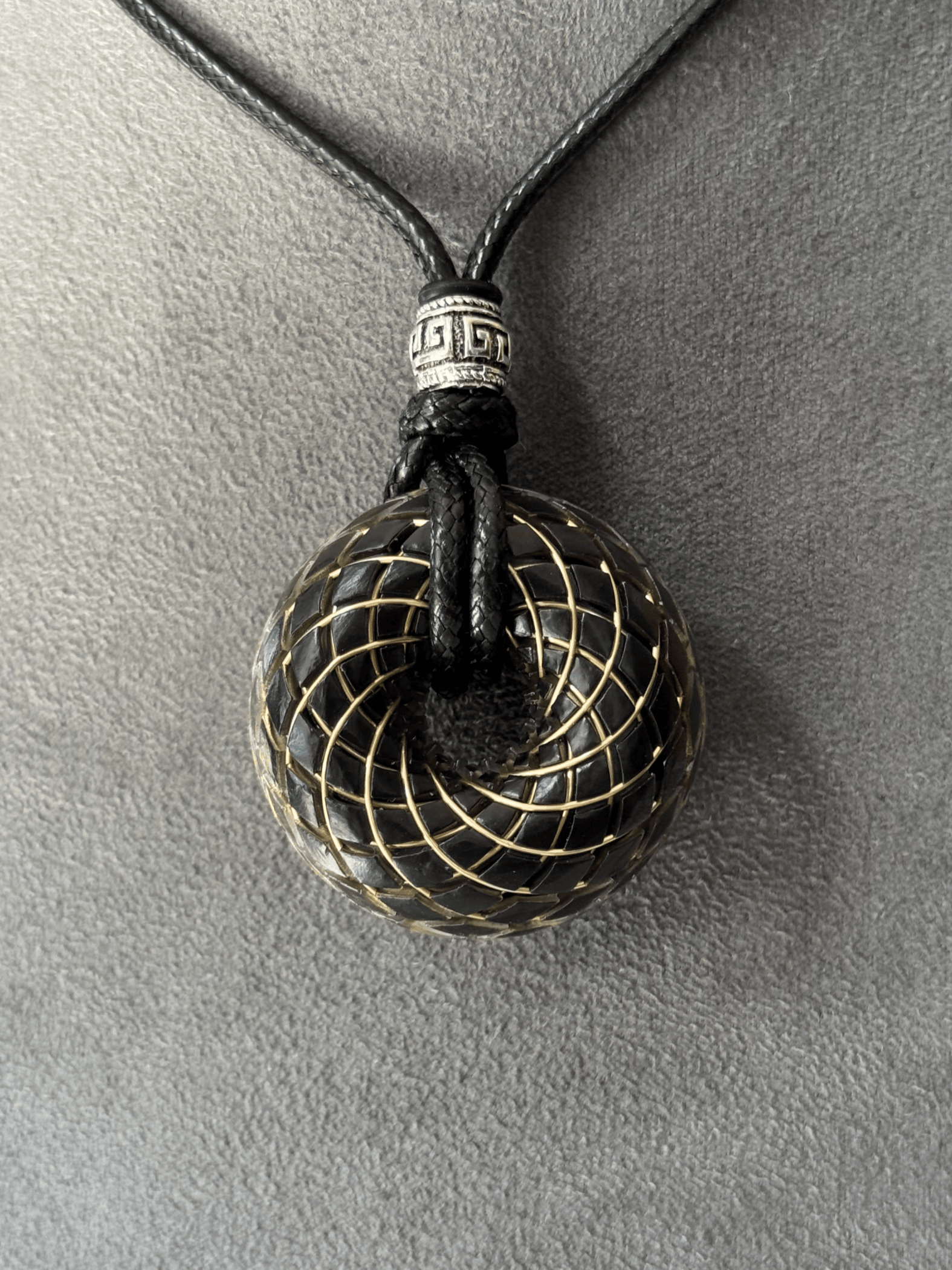 Handmade Rodin Coil Torus Orgonite Pendant Quartz Crystal necklace