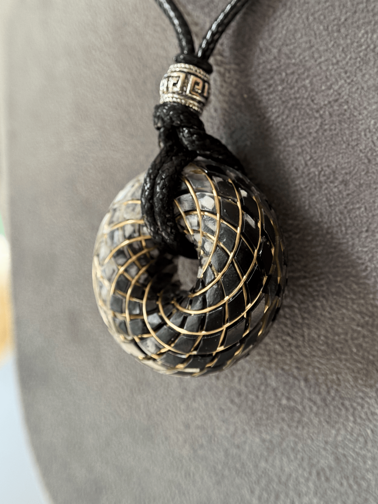 Handmade Rodin Coil Torus Orgonite Pendant Quartz Crystal necklace