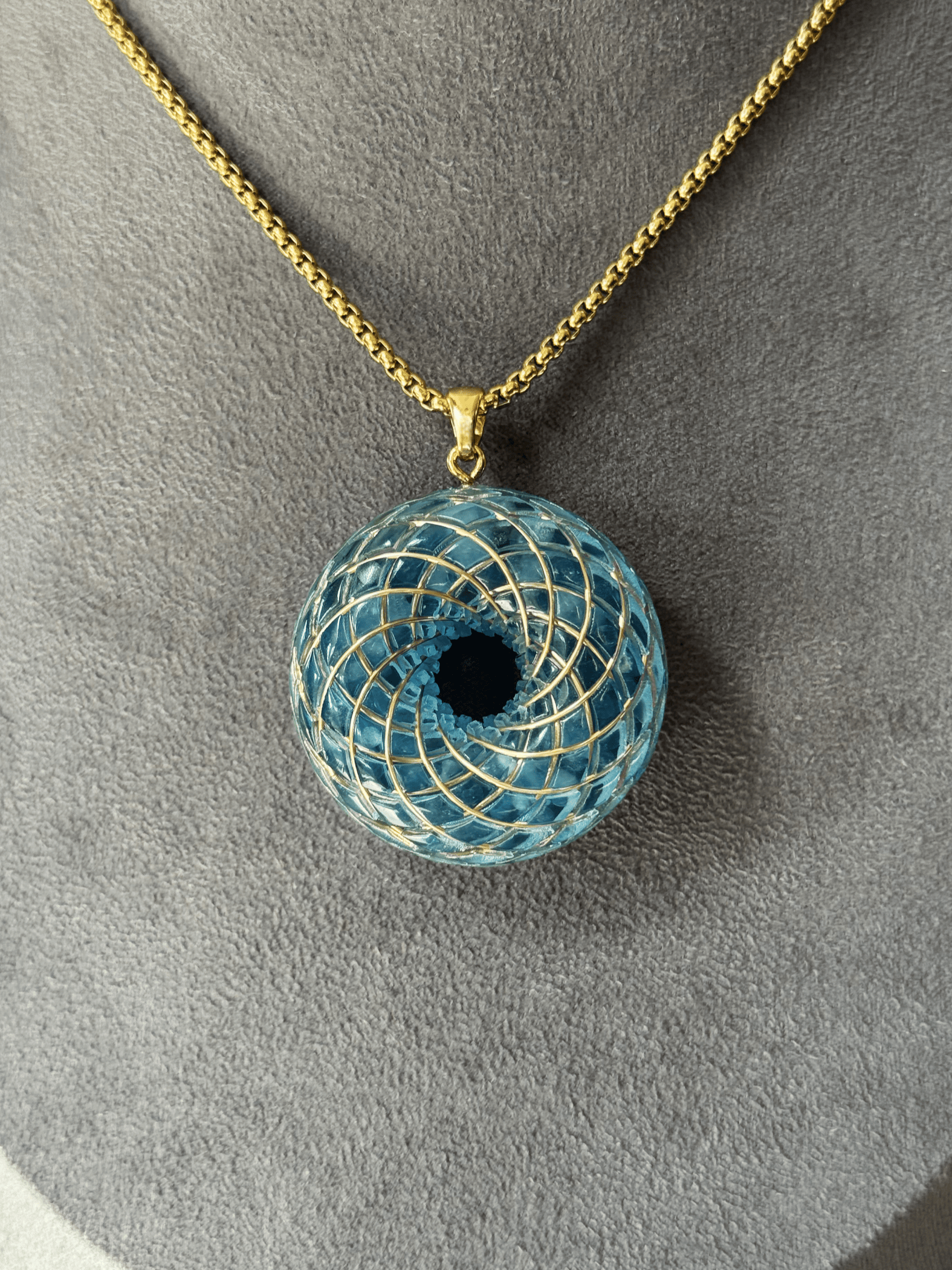 spiritual gift Rodin Coil Torus Orgonite Pendant Quartz Crystal necklace flower of life