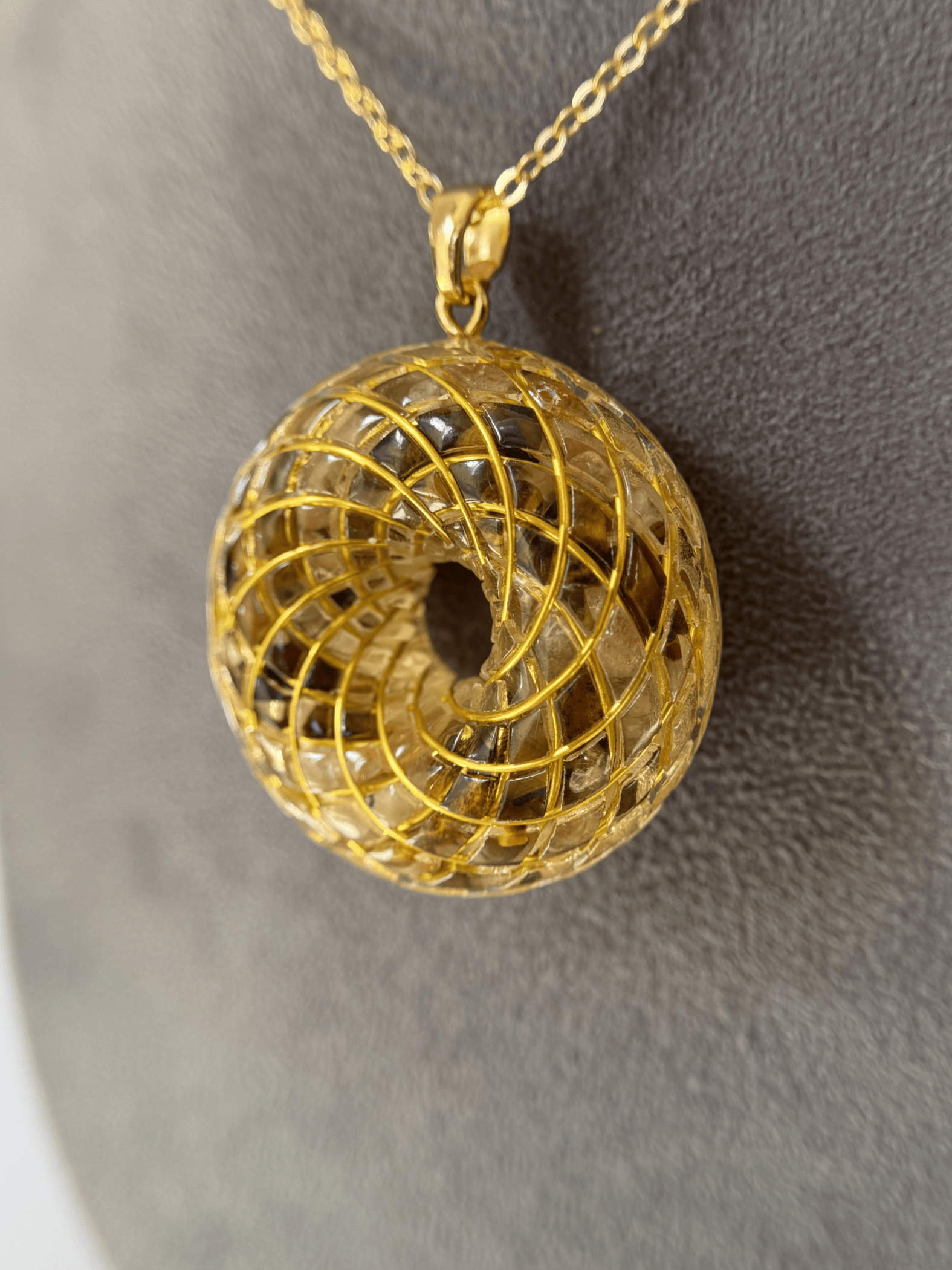 Personalized customization spiritual gift Rodin Coil Torus Orgone Pendant Quartz Crystal necklace flower of life