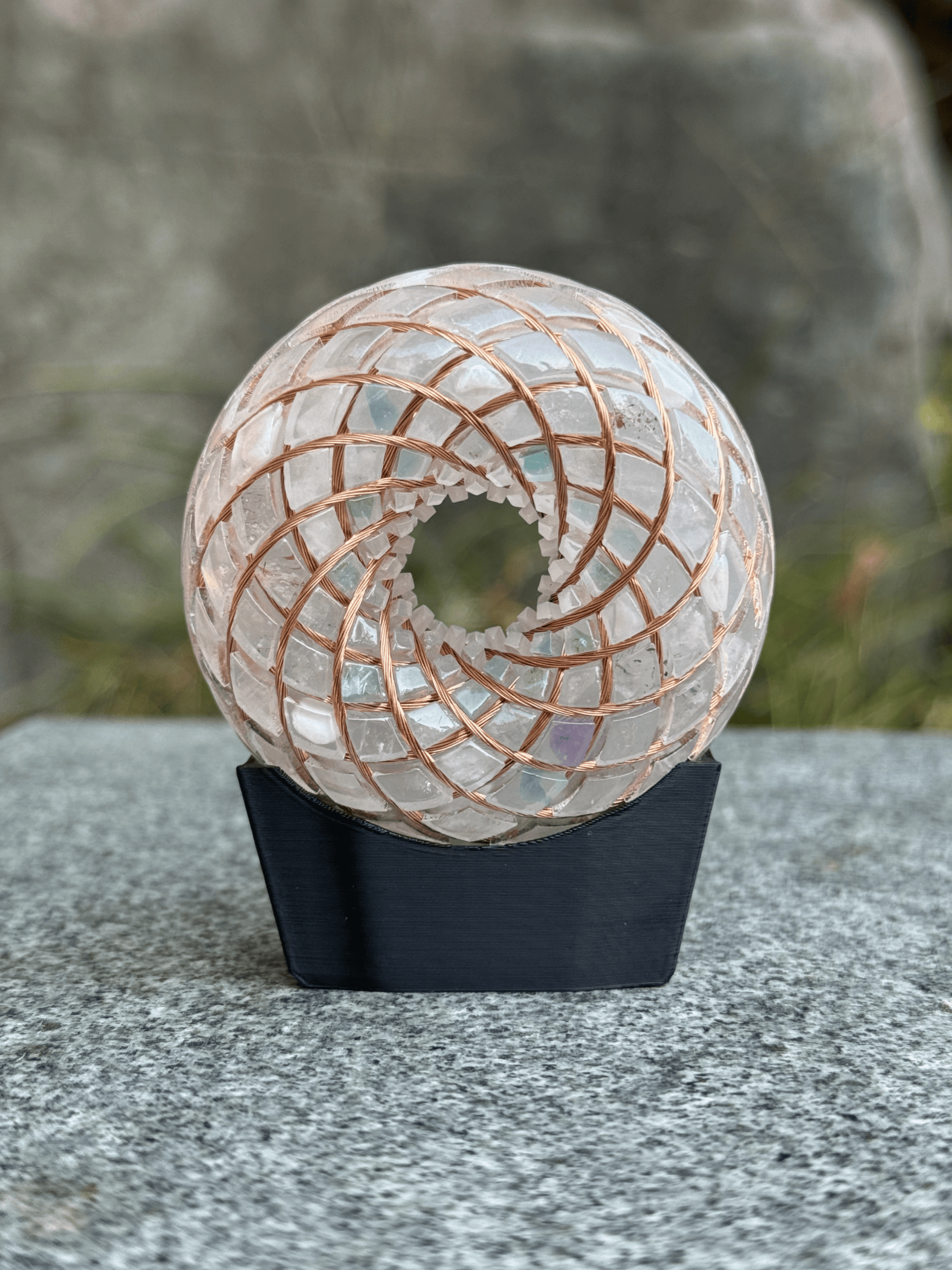 White color 2.36inches Handmade Rodin Coil Torus Pemf Generator