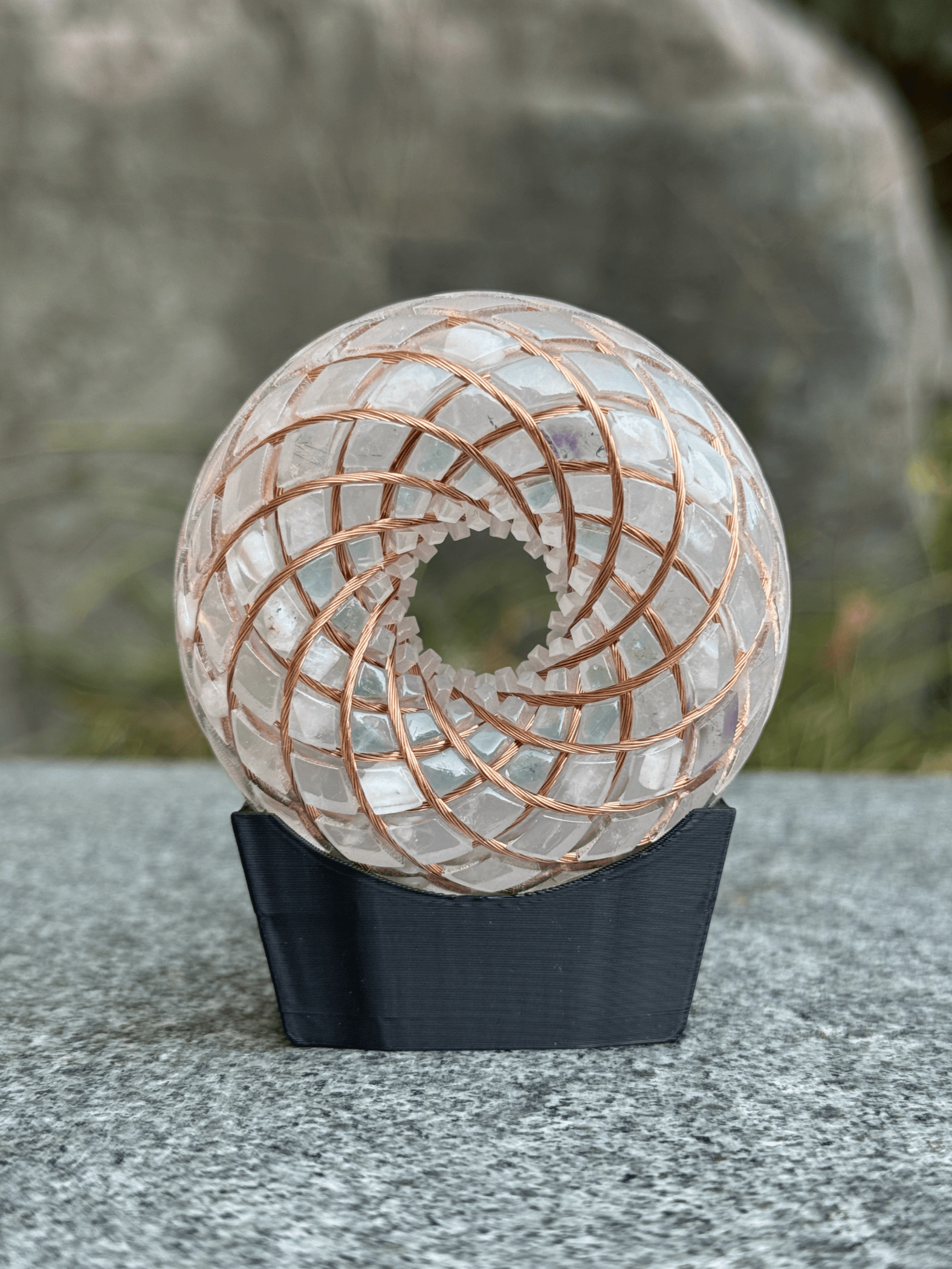 White color 2.36inches Handmade Rodin Coil Torus Pemf Generator