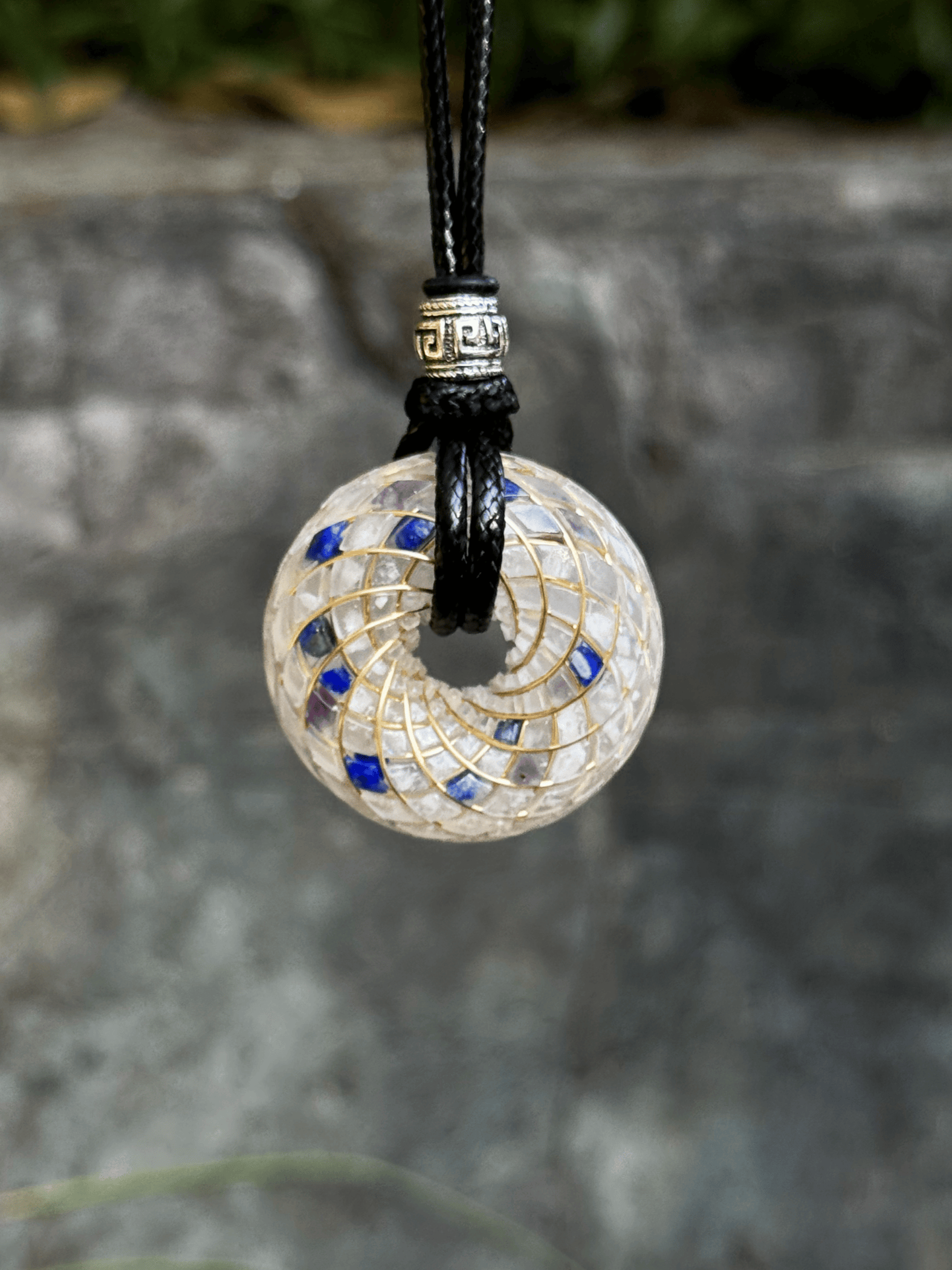 Handmade Rodin Coil Torus Orgonite Pendant Quartz Crystal necklace | Energy Protection and Chakra Balancing