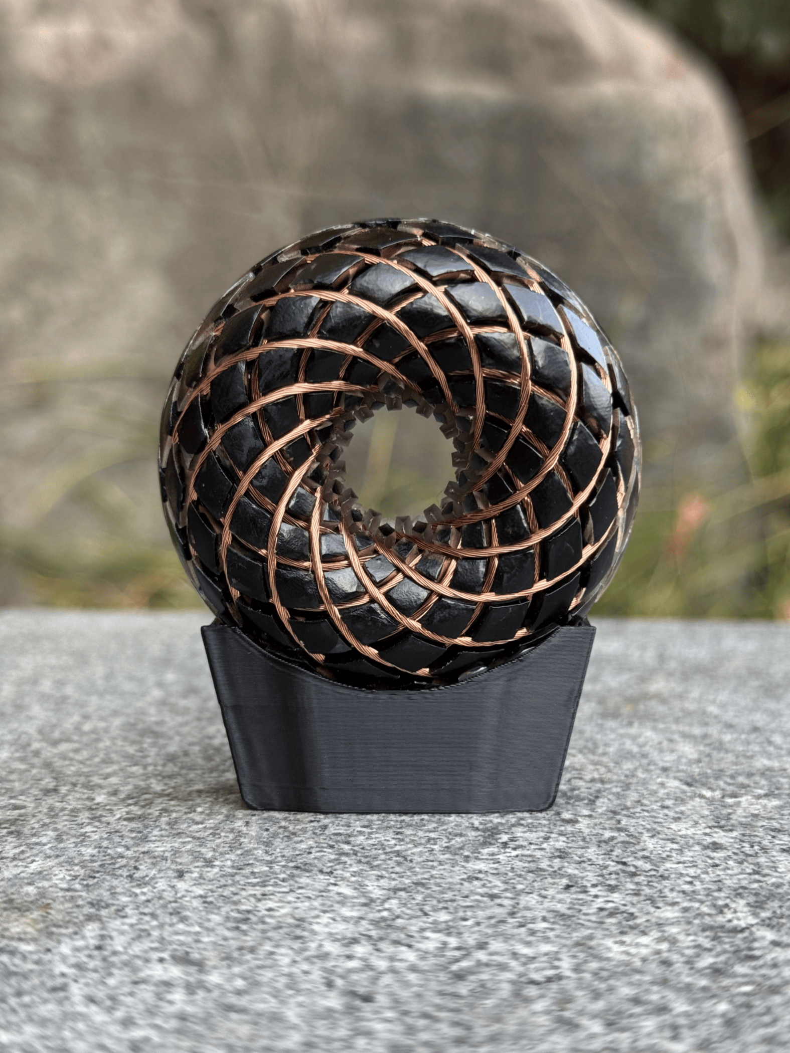 Taiji-yinyang 2.36inches Handmade Rodin Coil Torus Pemf Generator