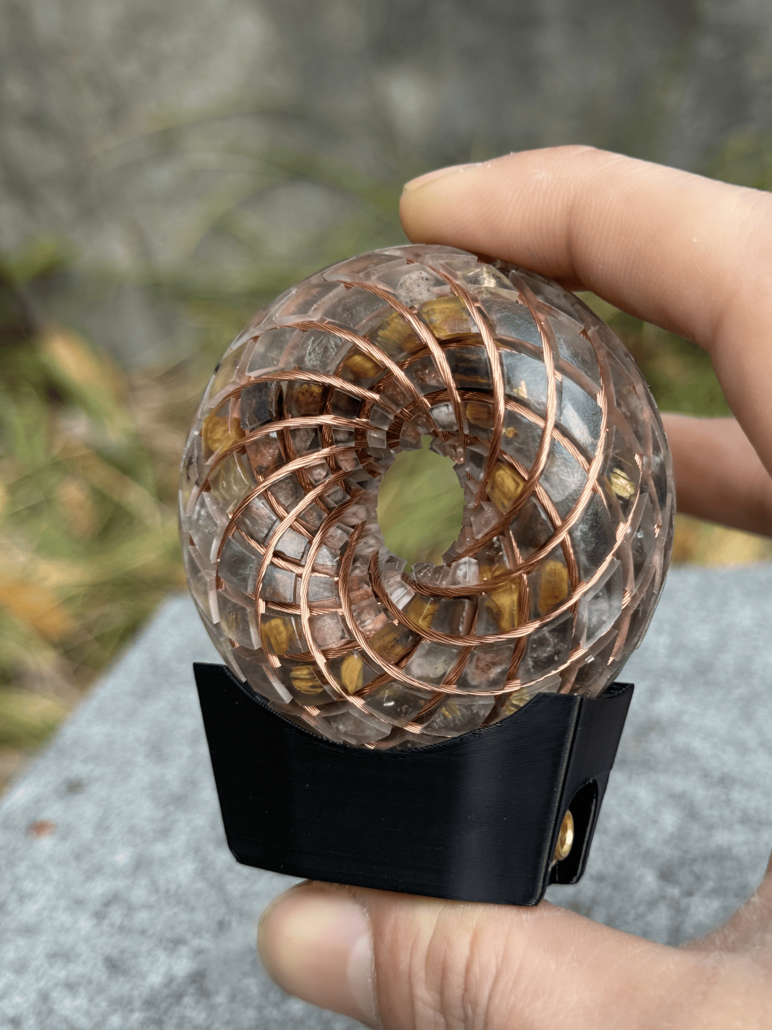 Taiji-yinyang 2.36inches Handmade Rodin Coil Torus Pemf Generator