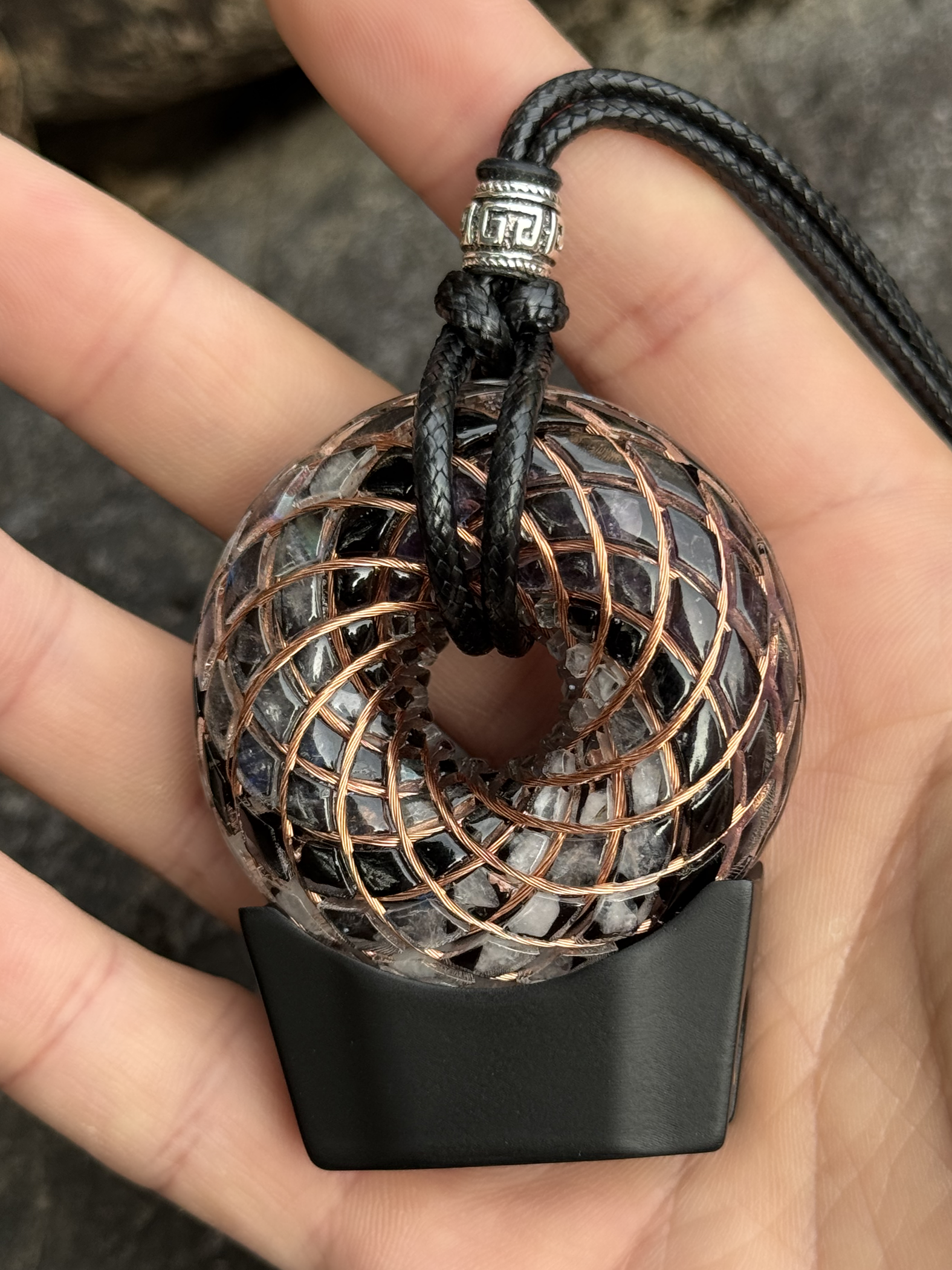 Mini size 1.89 inches/4.8cm Handmade Rodin Coil Torus pendant Pemf Generator
