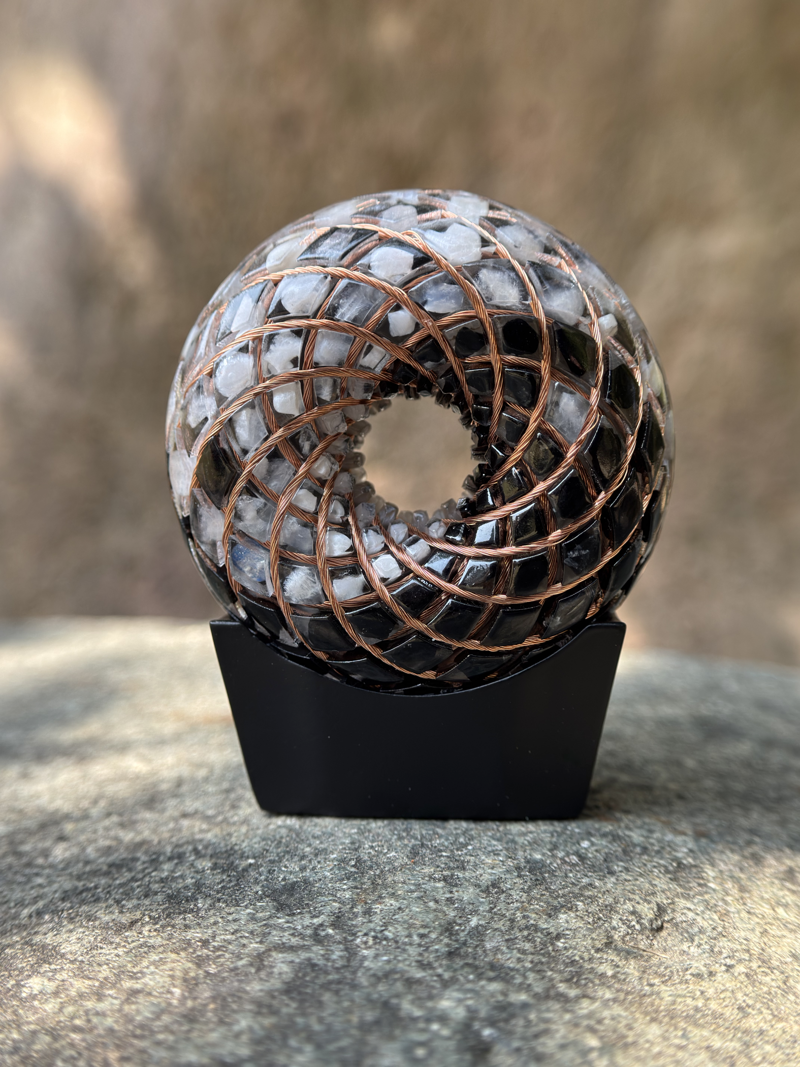 Taiji-yinyang 2.36inches Handmade Rodin Coil Torus Pemf Generator