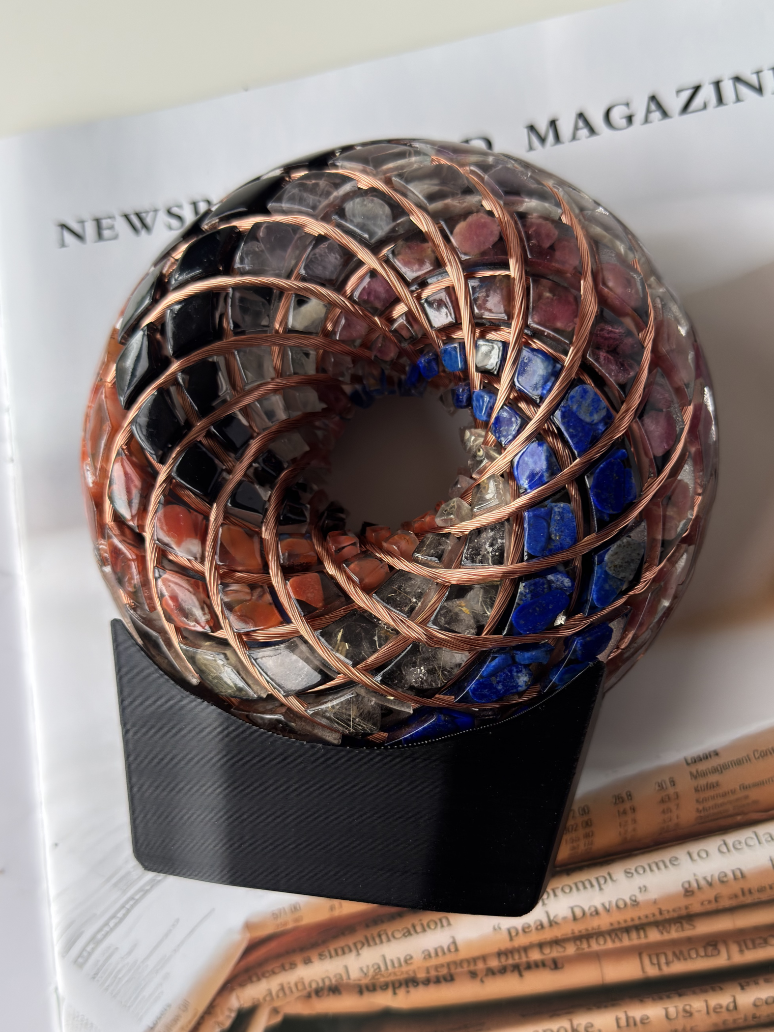 5inches Torus Orgone Rodin Coil 7 Chakra Energy Generator vortex kit Meditation Healing PEMF device