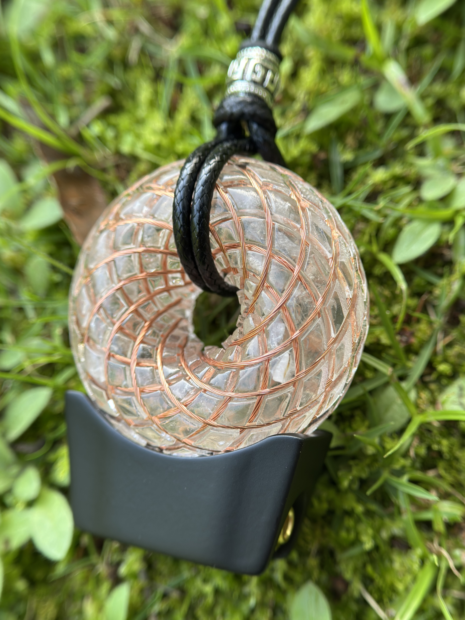 Meteorite Series: Libyan Desert Glass Torus Field - Sacred Geometry Device for Meditation & Balance