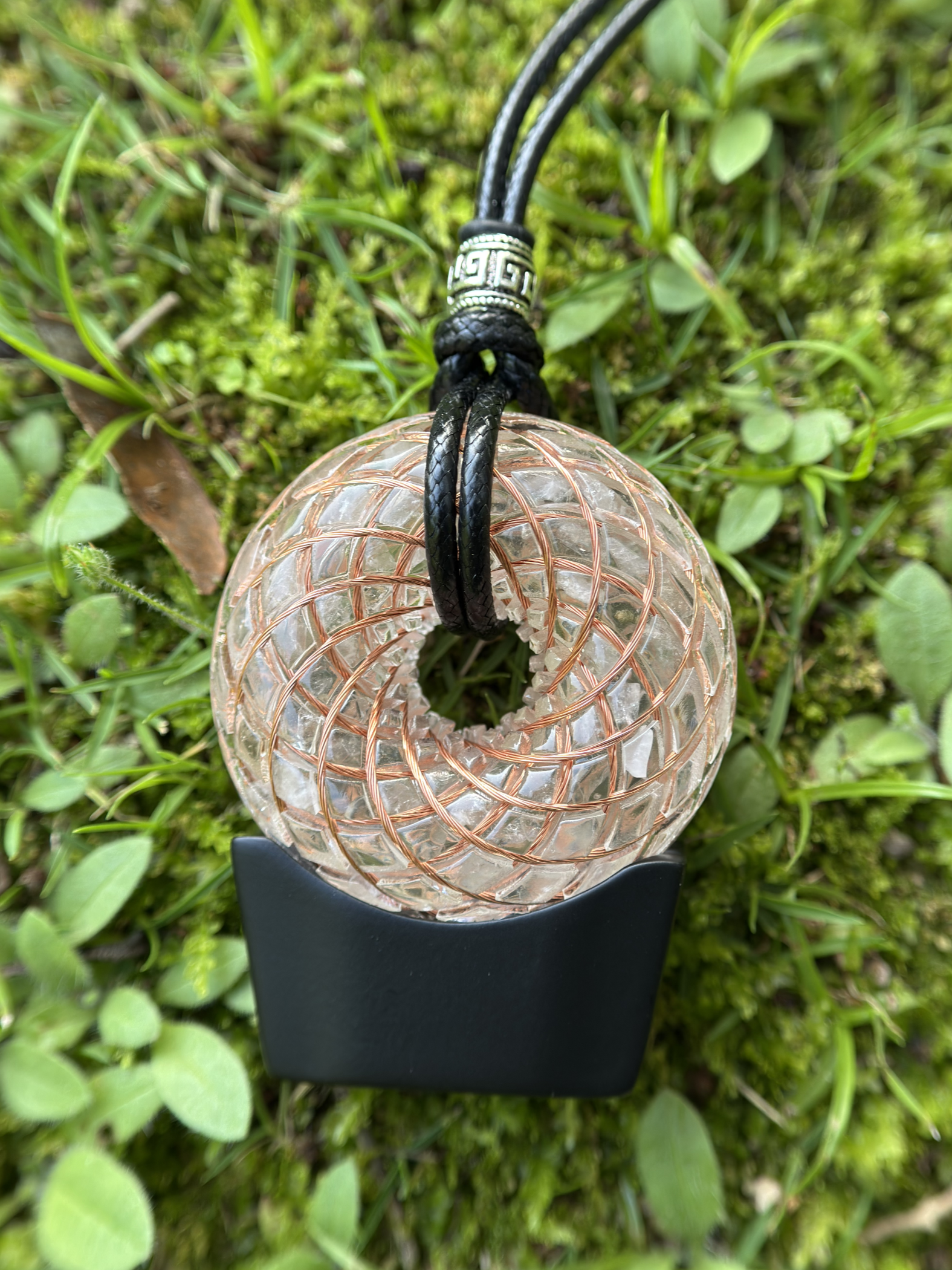 Meteorite Series: Libyan Desert Glass Torus Field - Sacred Geometry Device for Meditation & Balance