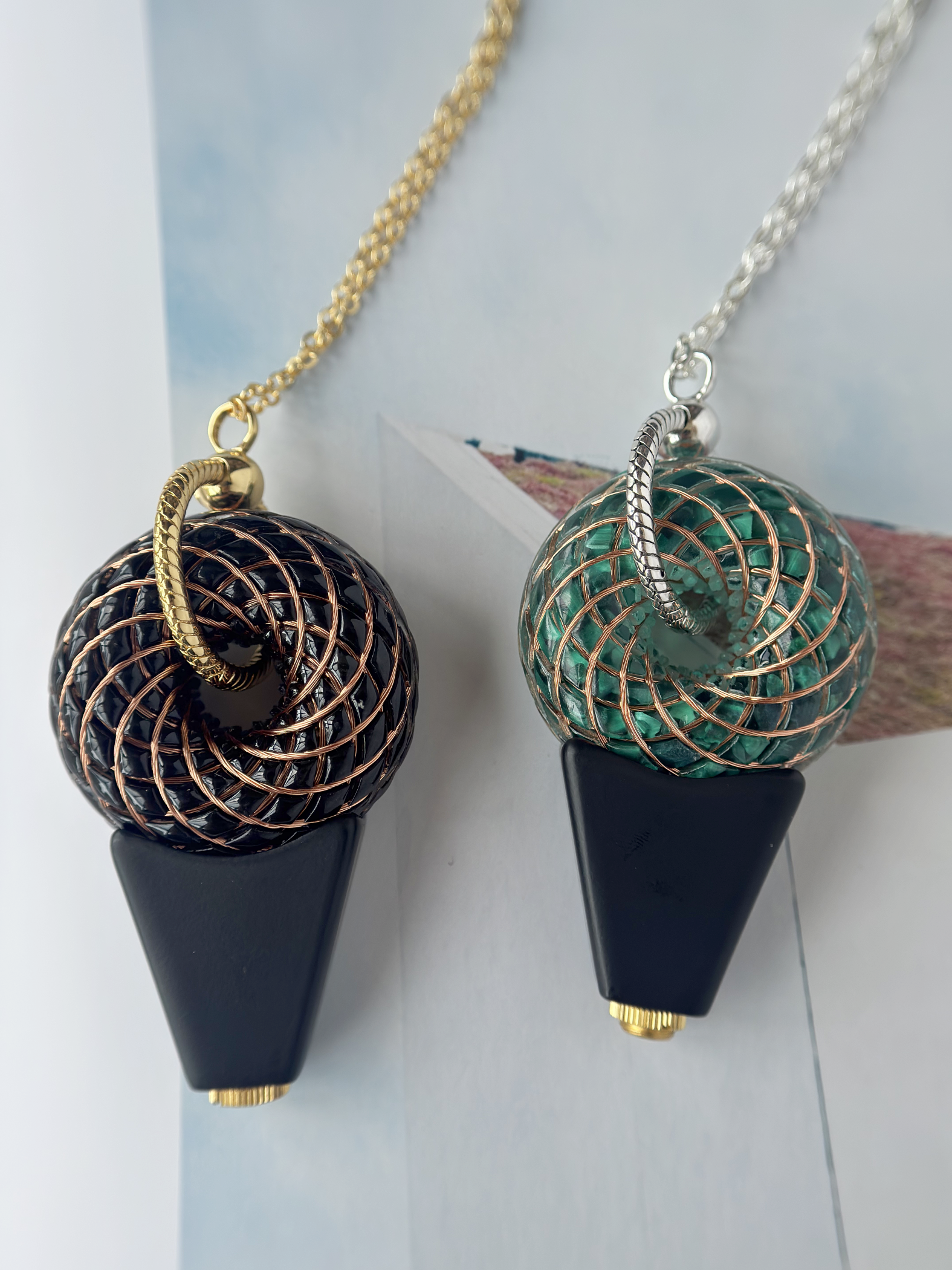Mini size 1.5 inches/3.8cm Handmade Rodin Coil Torus pendant Pemf Generator
